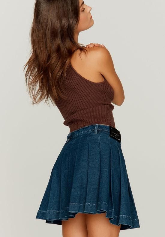 House of Sunny HOUSE OF SUNNY Women Mini Skirts VOL2442 BLUE RINSED Blue Size 27" / US 4 / IT 40 - 1 Thumbnail