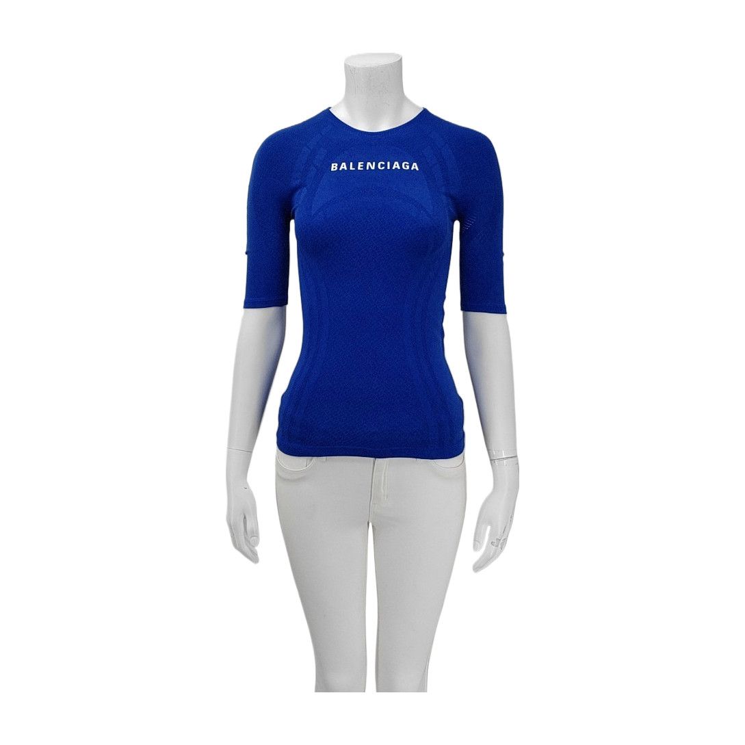 Balenciaga Balenciaga Logo Knit Short Sleeve T-Shirt Size 36 Size XS / US 0-2 / IT 36-38 - 1 Thumbnail