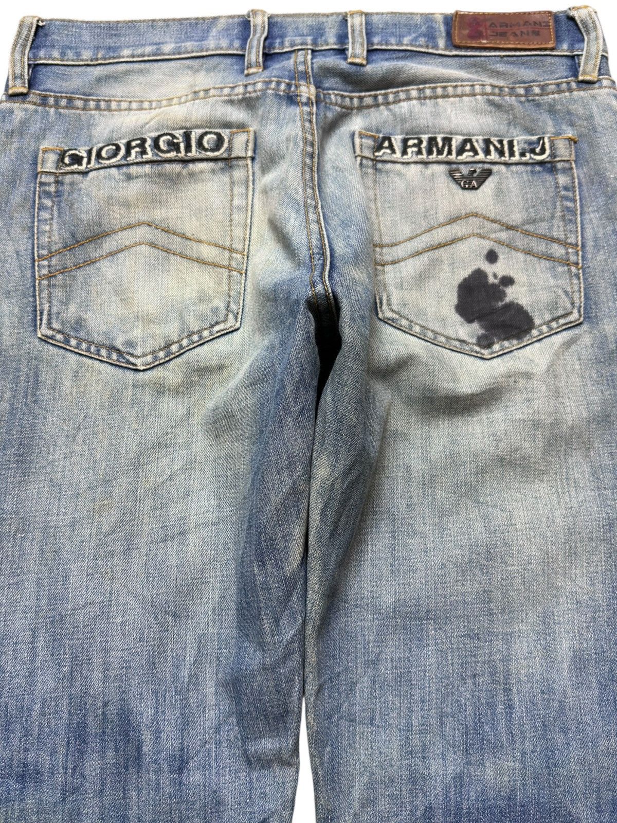 Giorgio Armani Vintage Armani Jeans Mudwash Grunge Distressed Denim Size US 33 - 5 Thumbnail