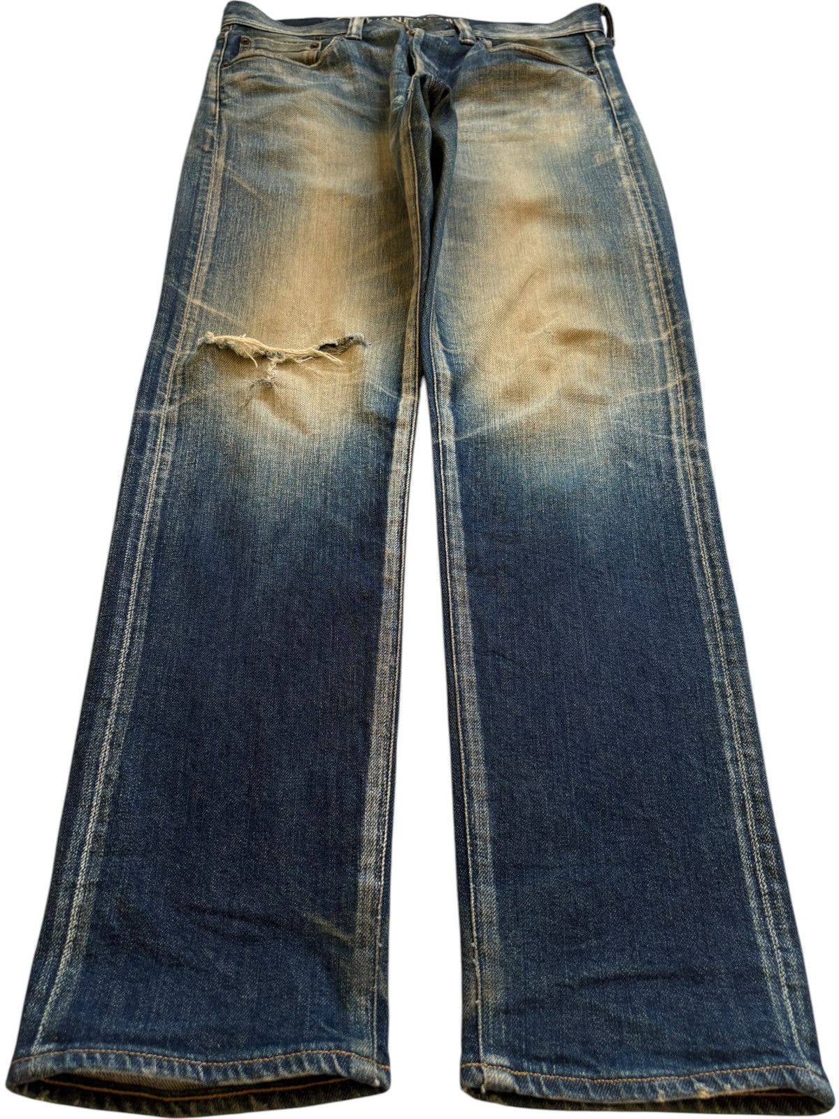 Vanquish Vintage Vanquish Ryo Ishikawa Selvedge Rusty Wash Rip Jeans Size US 32 / EU 48 - 2 Thumbnail