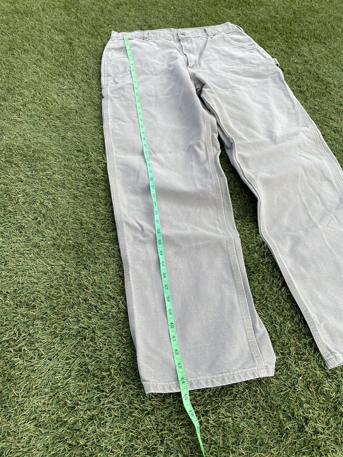 Carhartt Carhartt Mens Carpenter Work Pants 36x36 Gray Canvas B11 DES Size US 36 / EU 52 - 5 Thumbnail