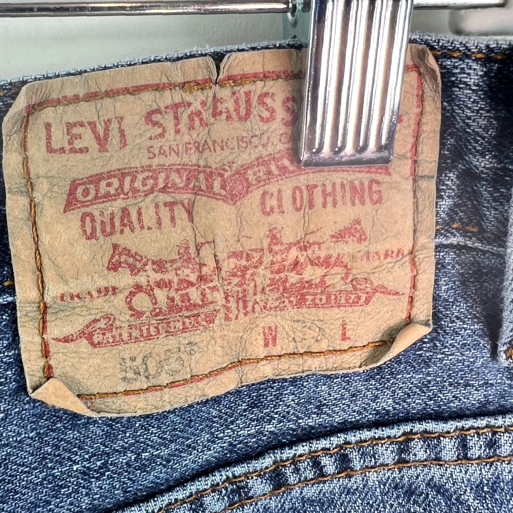 Levi's Levi's 505 Mens Denim Flat Front Regular Fit Casual Blue Biker Shorts Size 36 Size US 36 / EU 52 - 6 Thumbnail