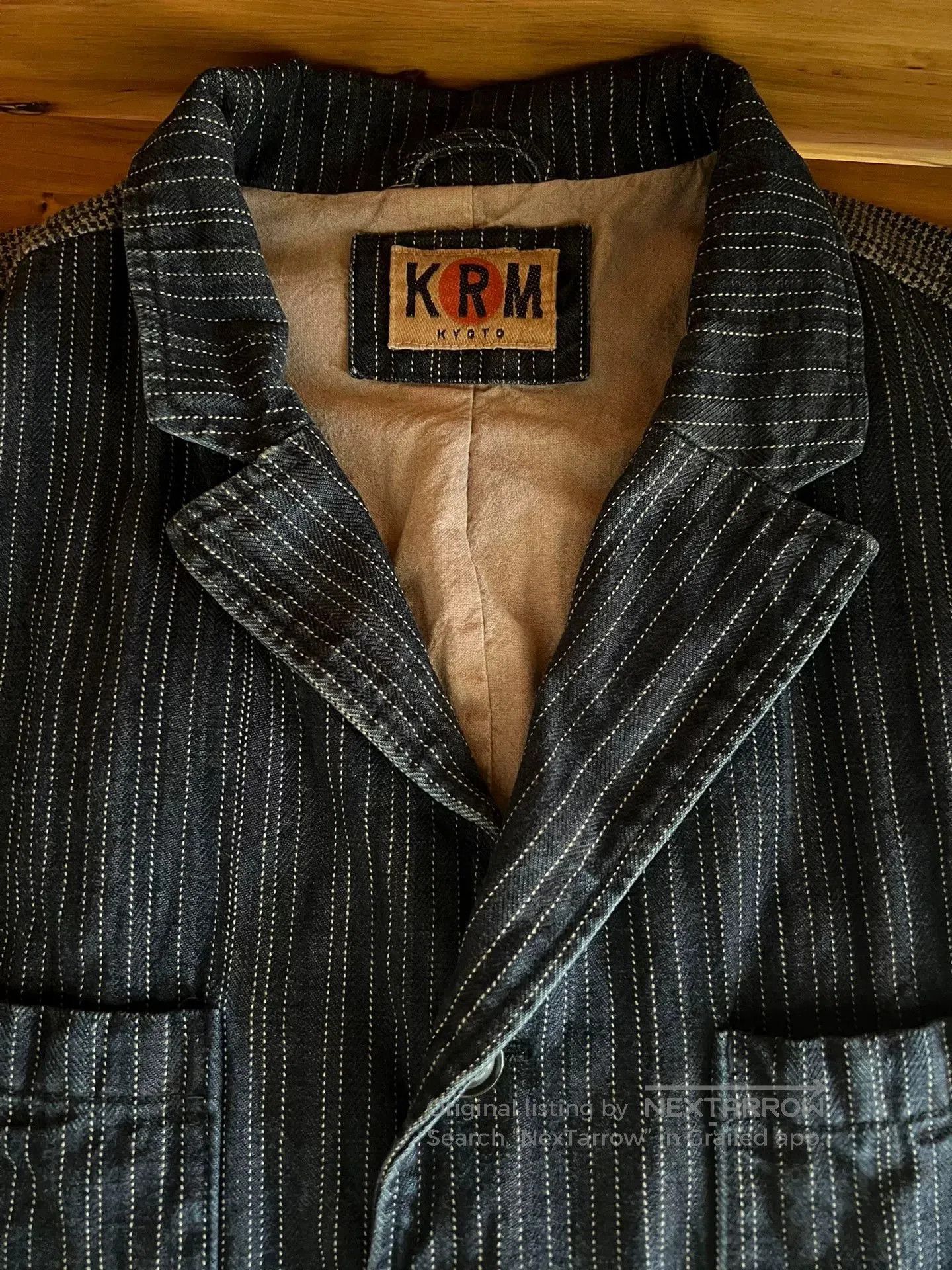 Blue Blue Japan vintage blue striped work vest by KRM. Size US L / EU 52-54 / 3 - 9 Thumbnail