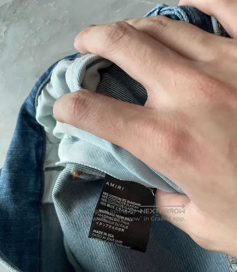 Amiri Amiri Size 34 Classic floral patchwork destroyed blue jeans Size US 34 / EU 50 - 4 Thumbnail