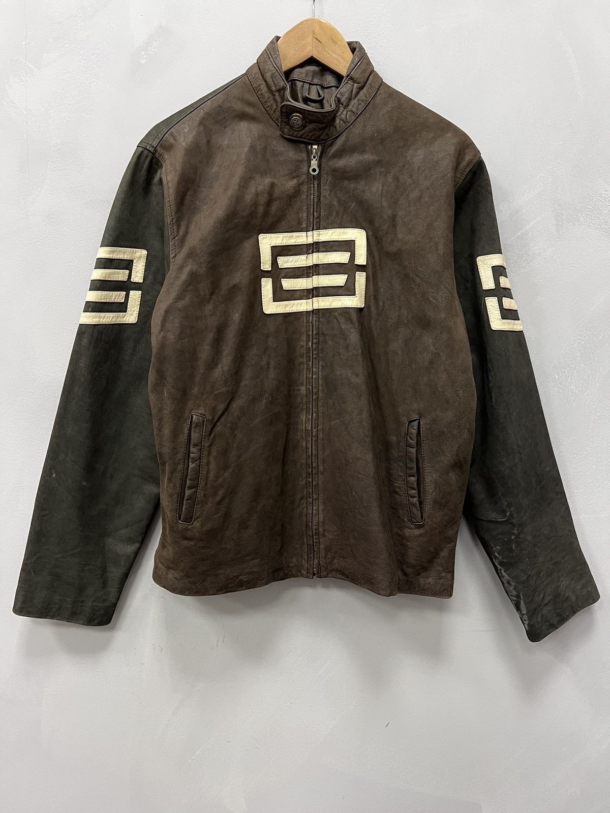 Vintage Vintage Genuine Real Leather Cropped Jacket Avant Garde Size US M / EU 48-50 / 2 - 1 Thumbnail