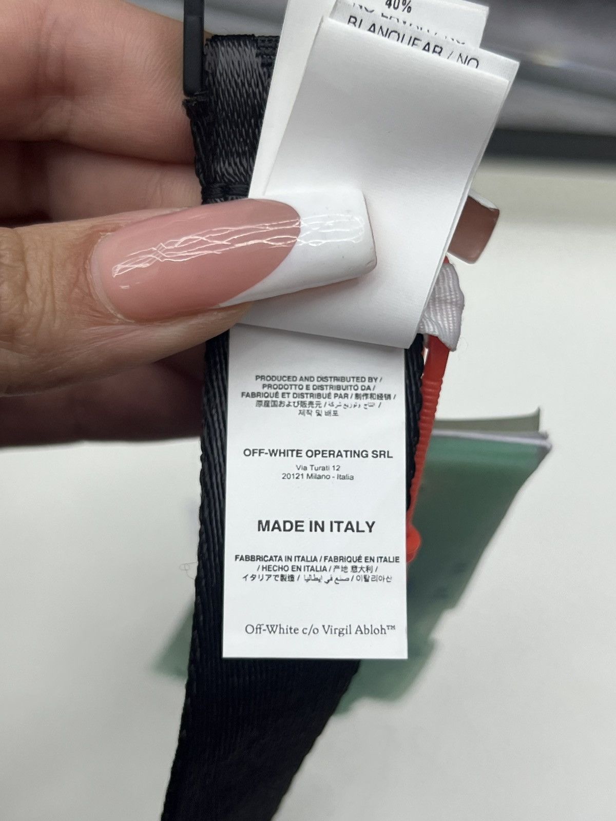 Off-White Off-White Black Skinny Belt Size ONE SIZE - 9 Thumbnail