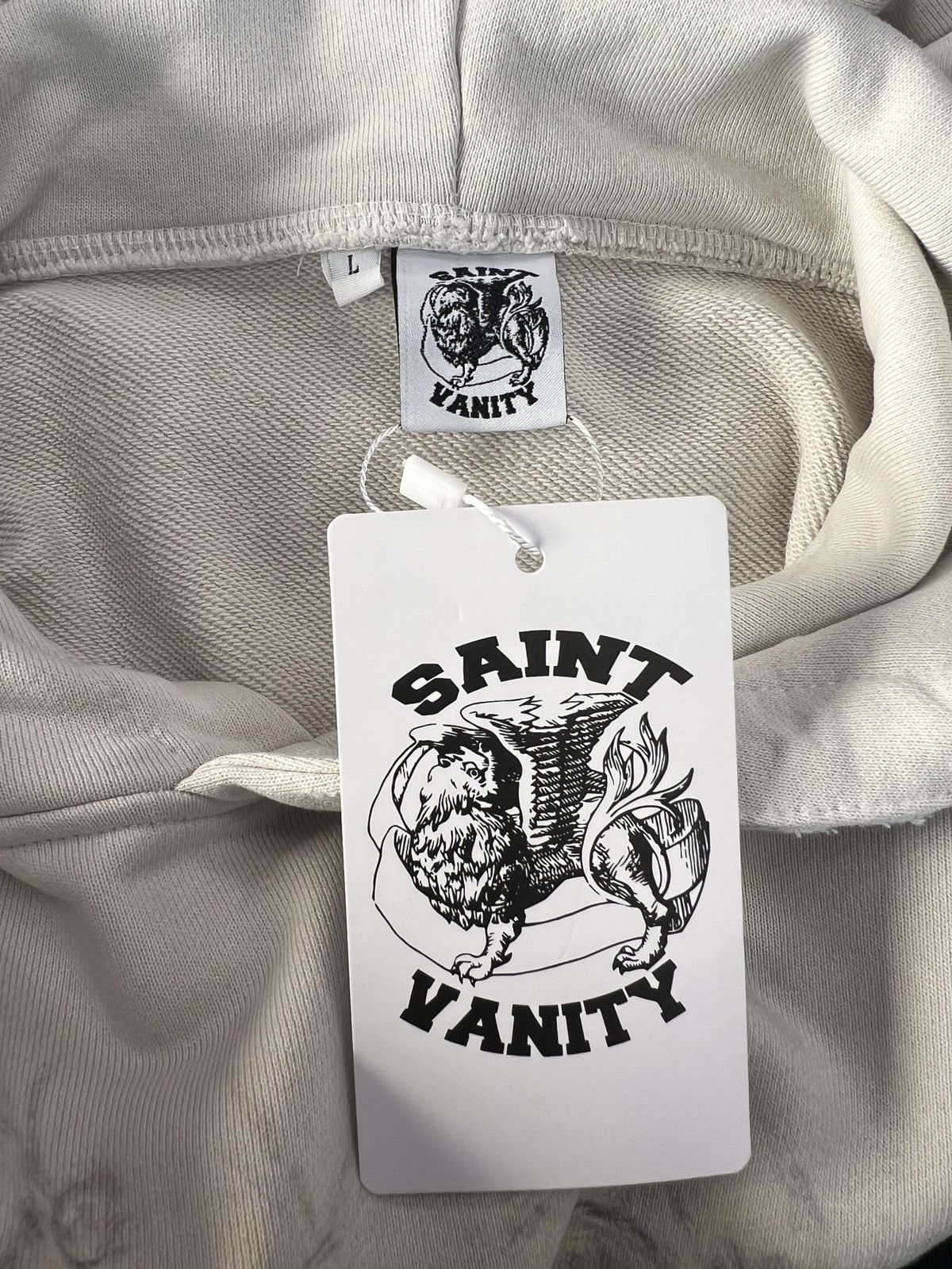Saint Vanity Saint Vanity “Vain Life” Hoodie (Cream) / LARGE Size US L / EU 52-54 / 3 - 3 Thumbnail