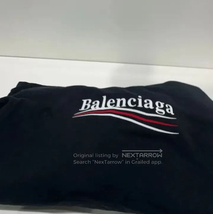 Balenciaga Balenciaga Black Logo Hooded Sweatshirt for Men. Size US XL / EU 56 / 4 - 8 Thumbnail