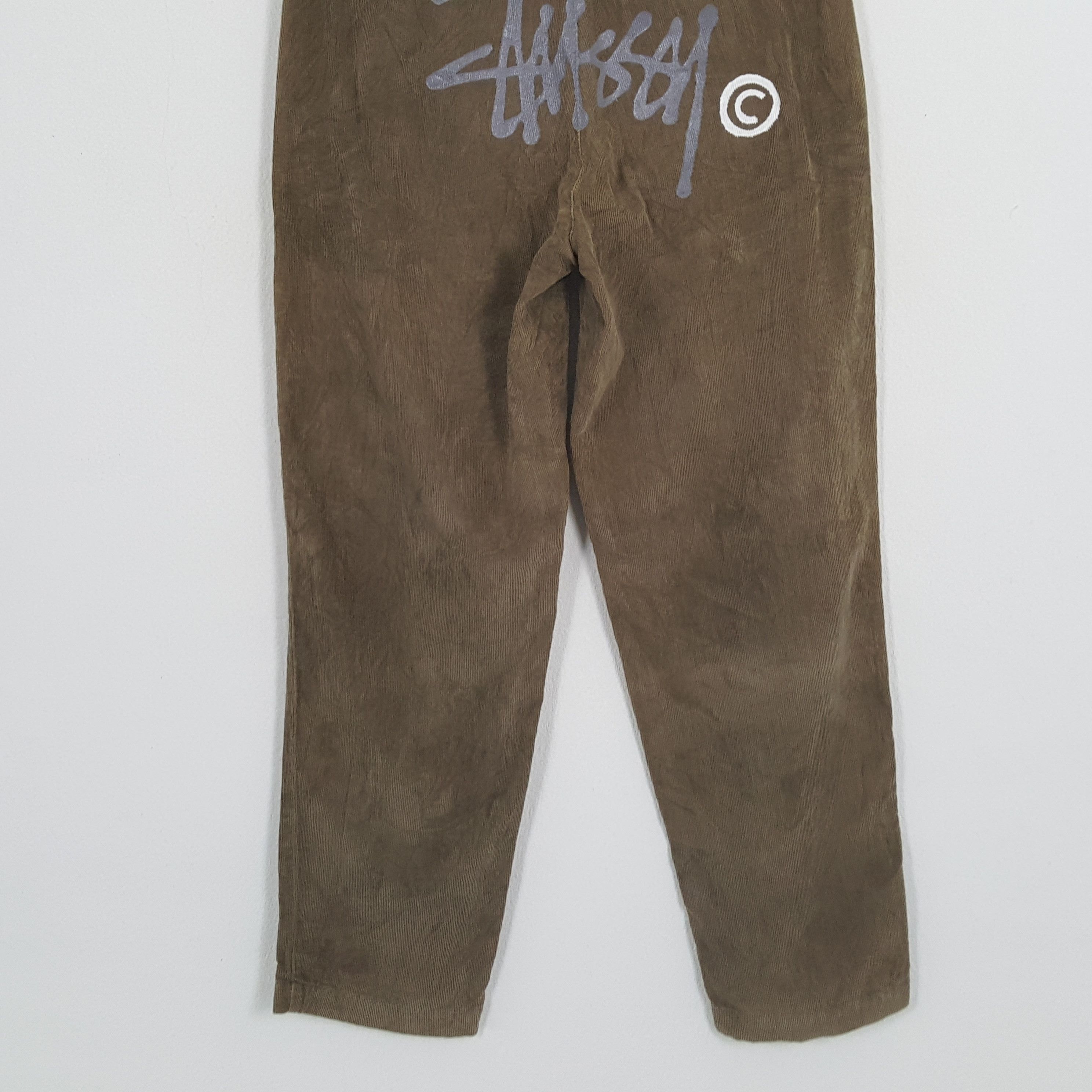 Stussy × Vintage Vintage STUSSY Streetwear Skateboard Style Velvet Pants Size US 29 - 3 Thumbnail