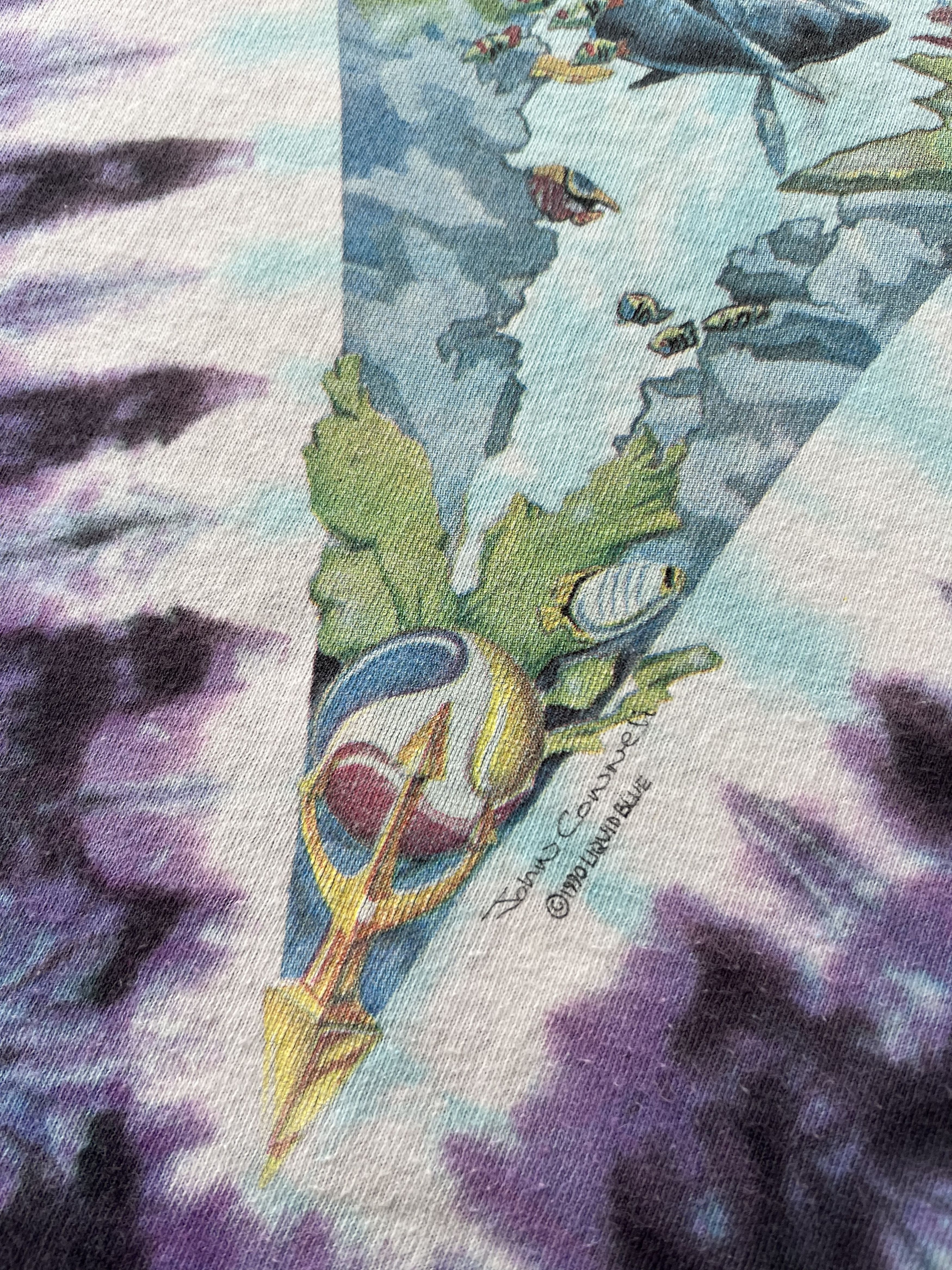 Liquid Blue Vintage 1990 Liquid Blue John Connell Ocean Dolphin T-shirt Size US XL / EU 56 / 4 - 14 Thumbnail