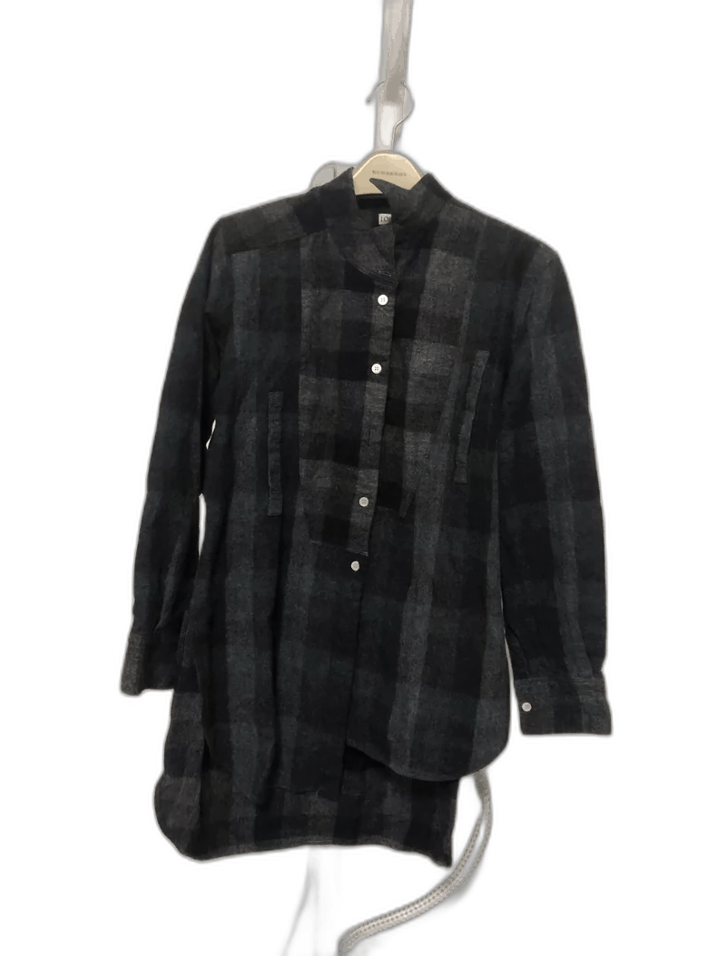 Loewe LOEWE Women's Long Sleeve Check Wool Shirt Size US L / EU 52-54 / 3 - 1 Thumbnail