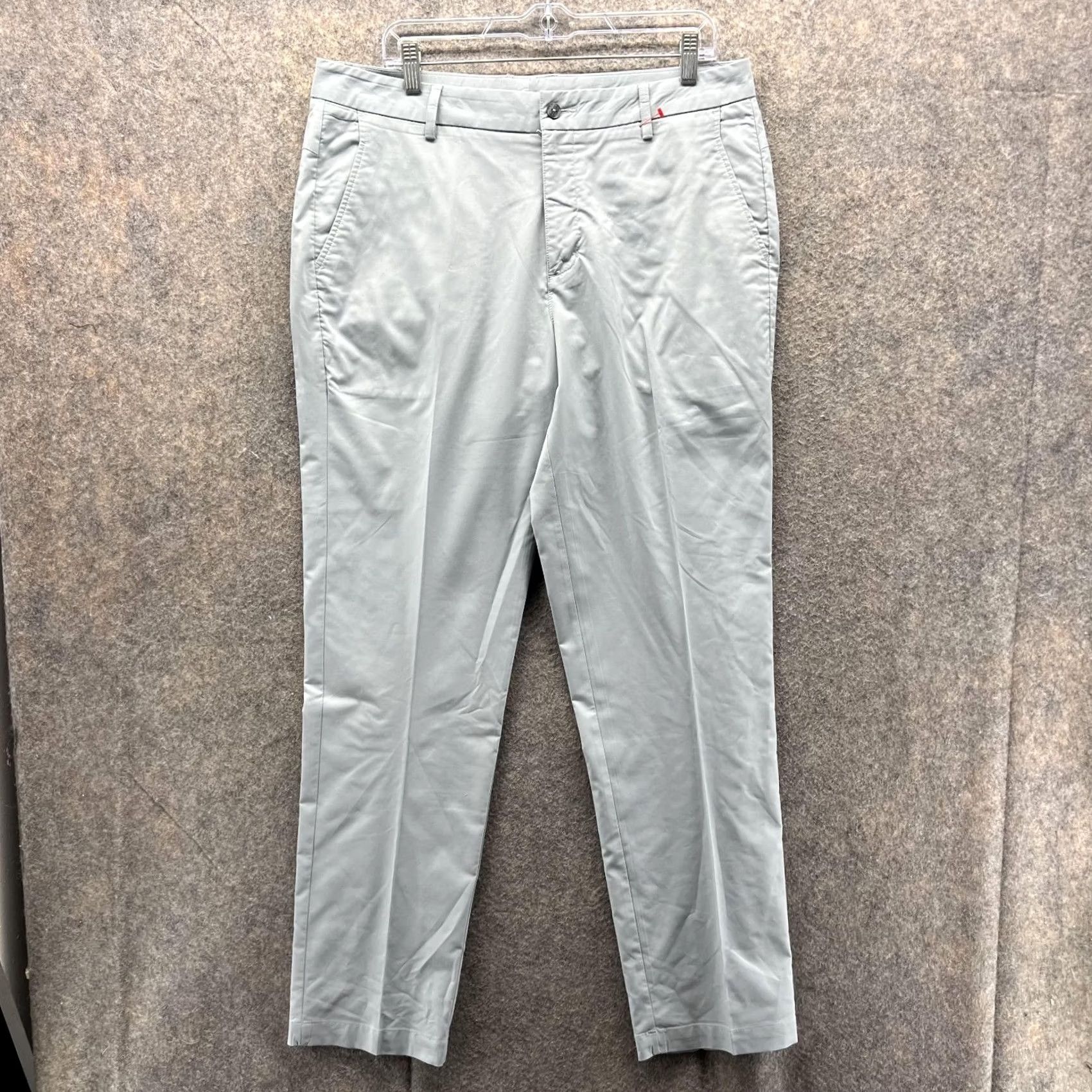 Puma Puma Pants Men 34x32 Gray Chino Pleated Casual PWRWARM Trousers Golf Straight 34 Regular Color Gray Mens Size US 34 / EU 50 - 3 Thumbnail