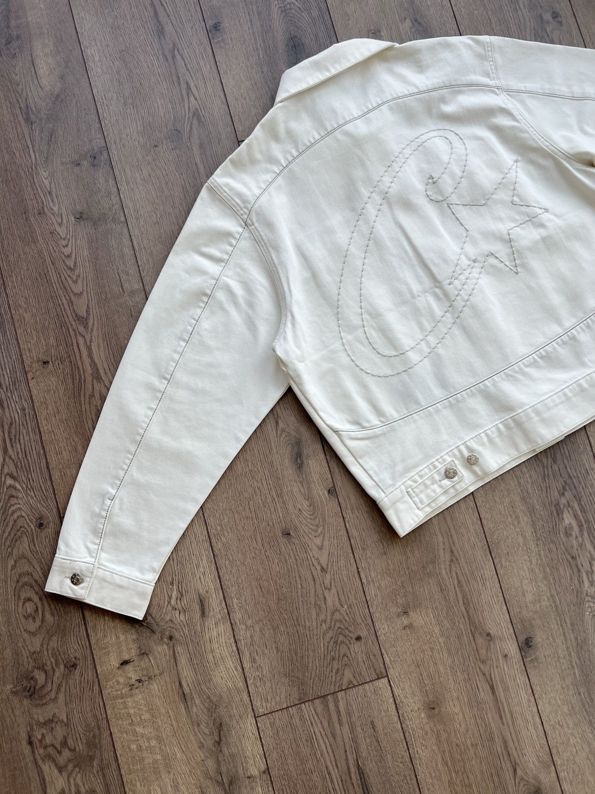 Corteiz Corteiz C-Star White Denim Jacket Medium Size US M / EU 48-50 / 2 - 17 Thumbnail