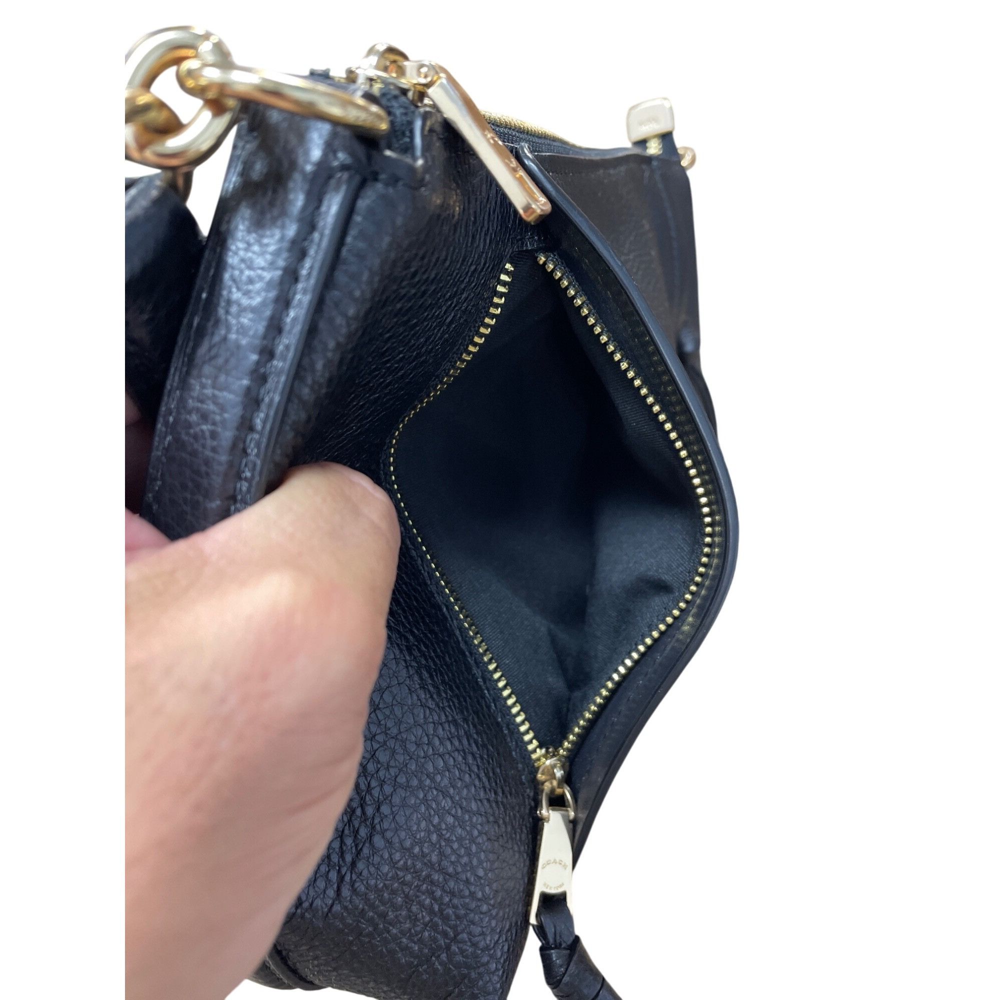 Coach Coach NY Marlon Black Leather pebbled Shoulder HandBag size Size ONE SIZE - 15 Thumbnail