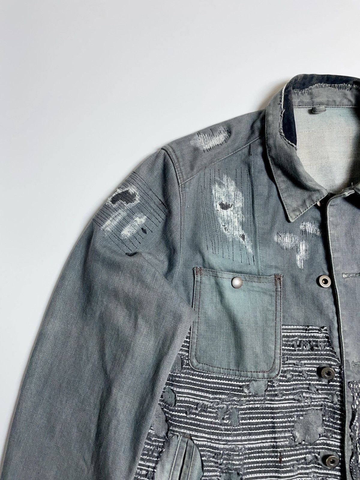Japanese Brand × Vintage ABAHOUSE denim chore jacket reworked Size US M / EU 48-50 / 2 - 4 Thumbnail