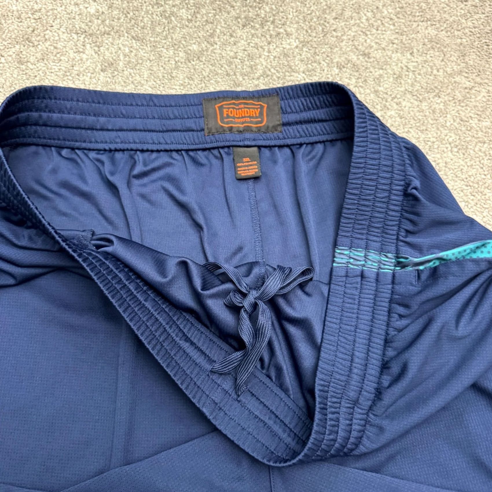 Vintage Foundry Basketball Training Shorts Men 3XL Blue Black Performance Athletic Shorts Size US 39 - 4 Thumbnail