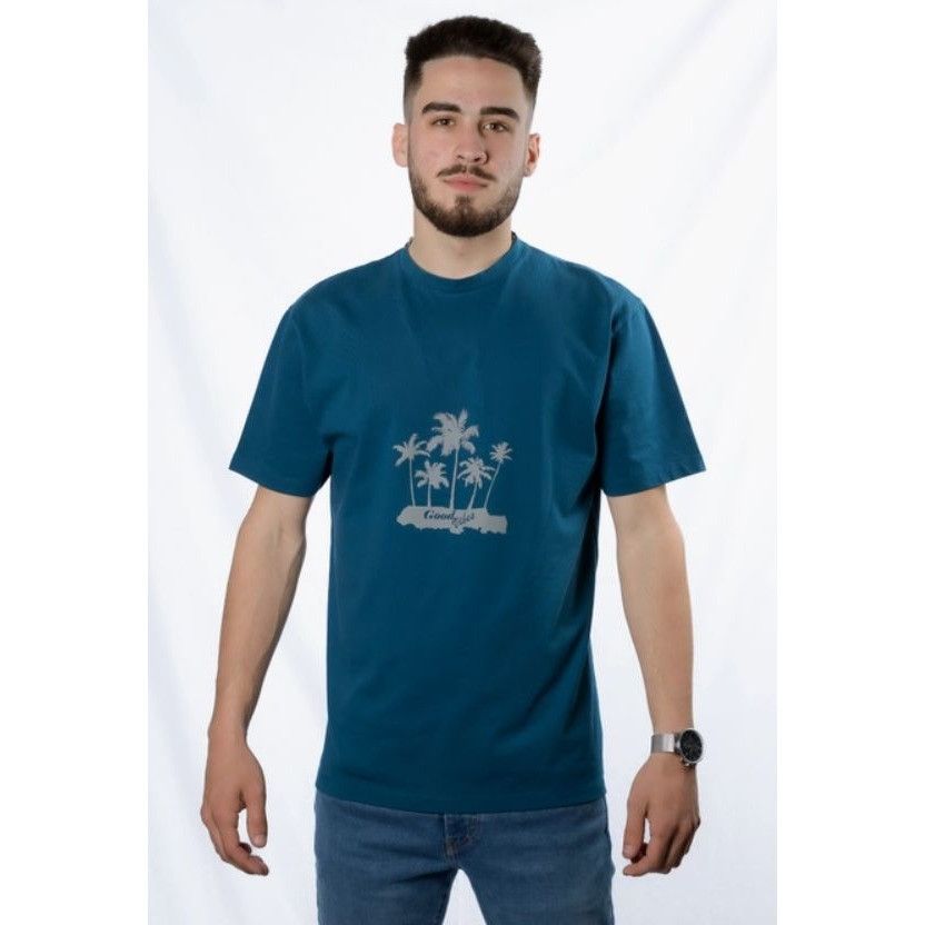 Other Tropical Graphic T-Shirt Mens Casual Short Sleeve Blue Palm Size US XL / EU 56 / 4 - 3 Thumbnail