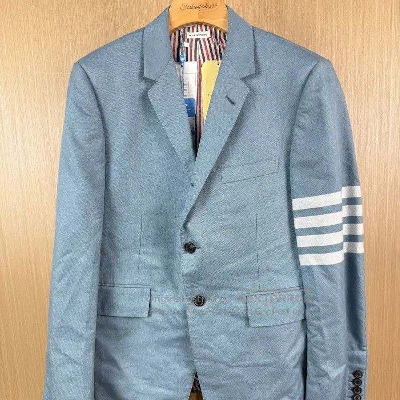 Thom Browne Thom Browne Light Blue Cotton Cardigan for Women . Size L / US 10 / IT 46 - 5 Thumbnail
