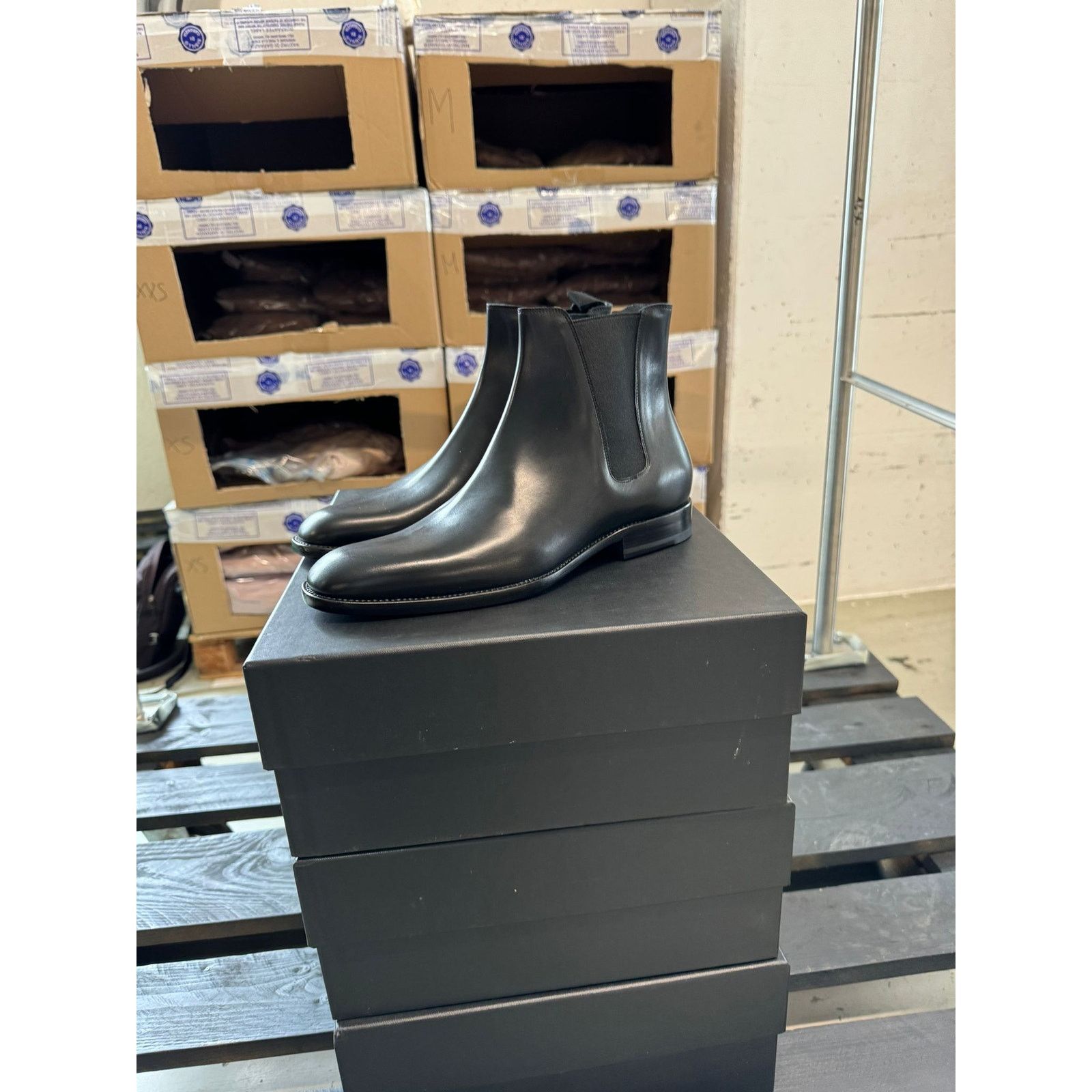 Saint Laurent Paris o1alsimx924 315320 Wyatt Chelsea Boots in Black Size US 7.5 / EU 40-41 - 5 Thumbnail