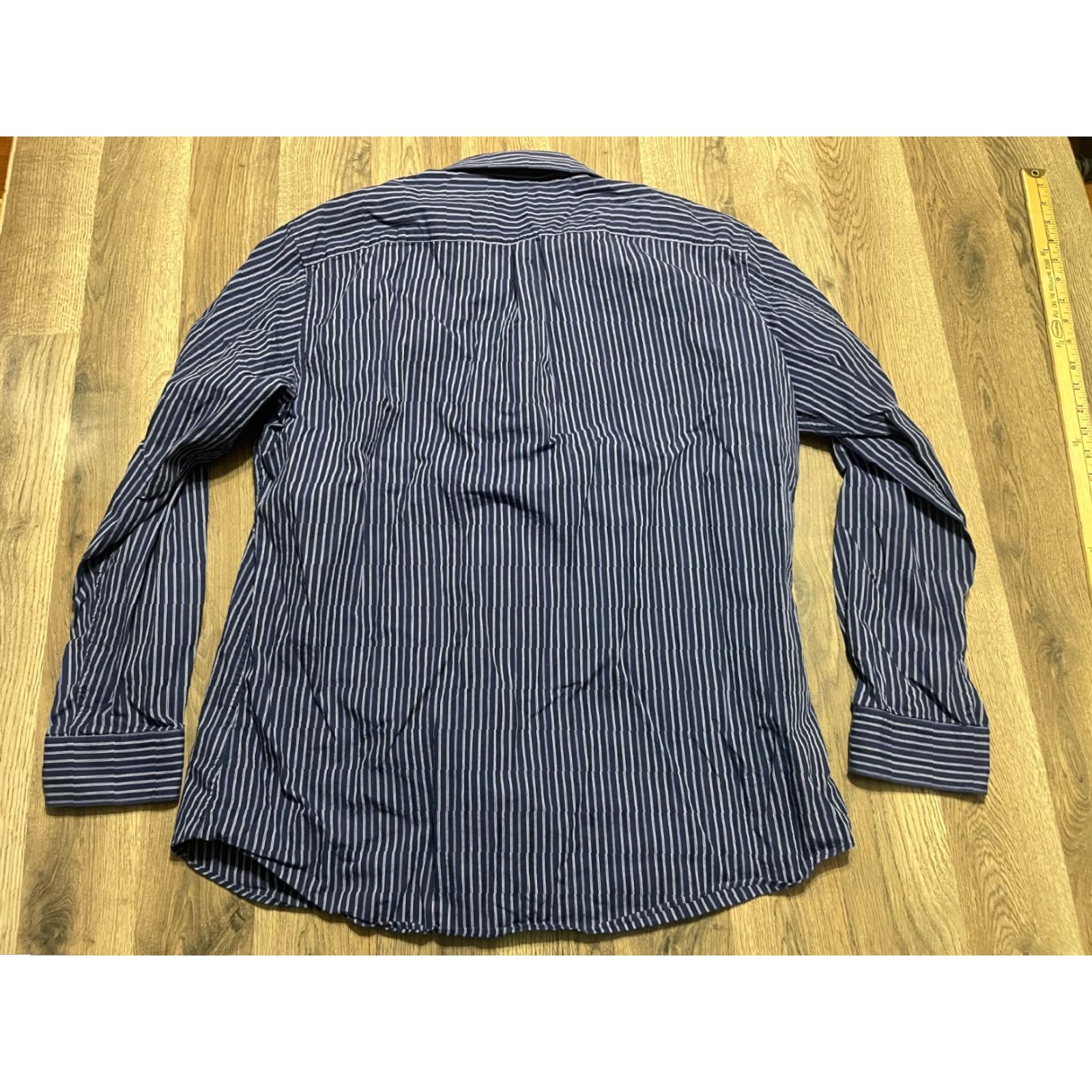 Apt. 9 Apt. 9 Shirt Mens XL Blue Pink Striped Button Up Long Sleeve Size US XL / EU 56 / 4 - 2 Thumbnail