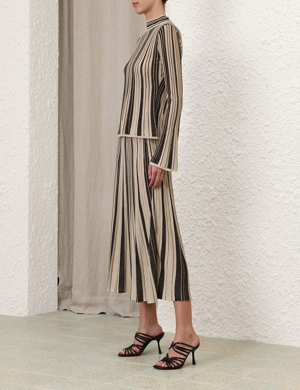 Zimmermann oc11z0825 Illustration Metallic Knit Top in Multicolor Size M / US 6-8 / IT 42-44 - 3 Thumbnail