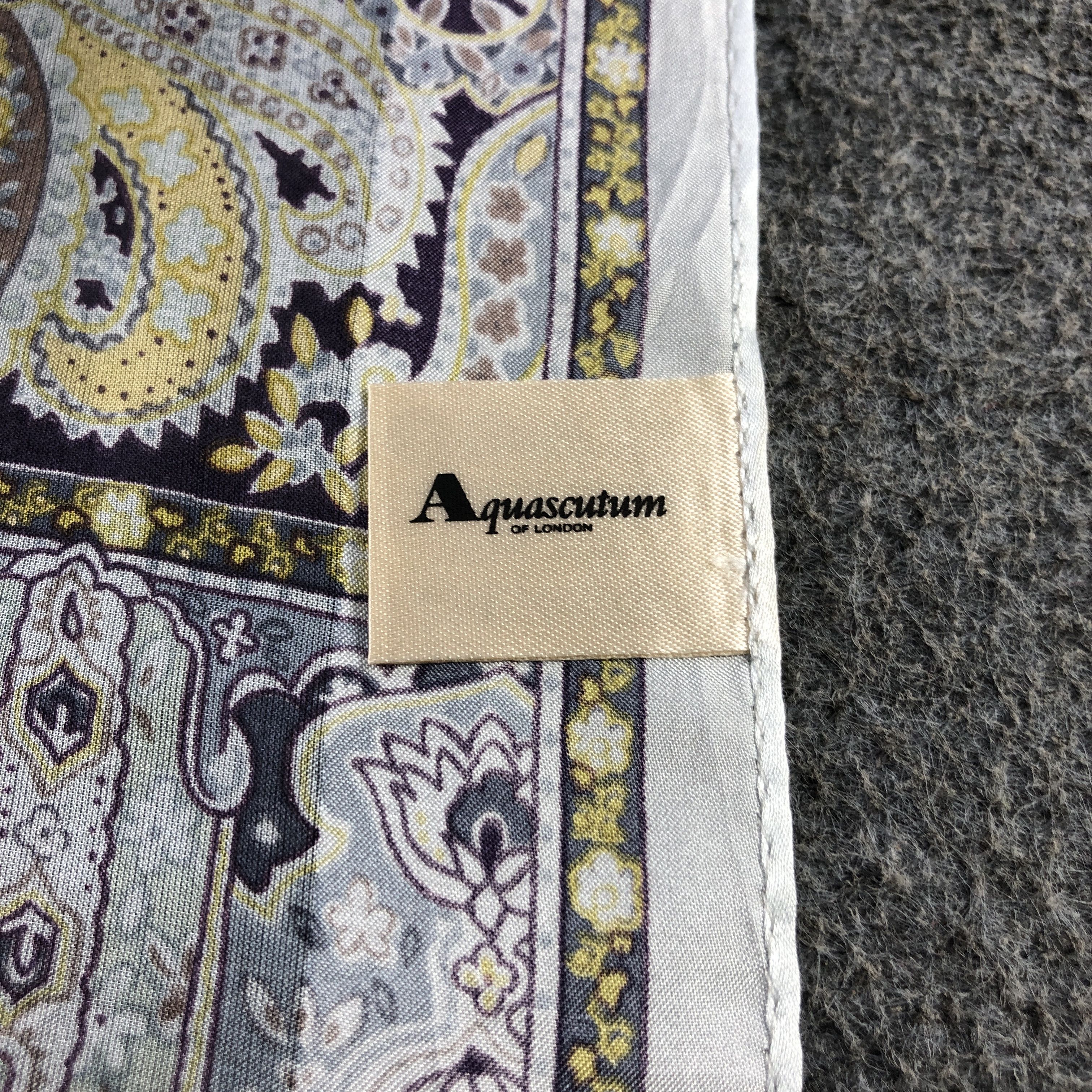 Aquascutum Aquascutum Paisley Silk Stole Silk Scarf M1391 Size ONE SIZE - 5 Thumbnail