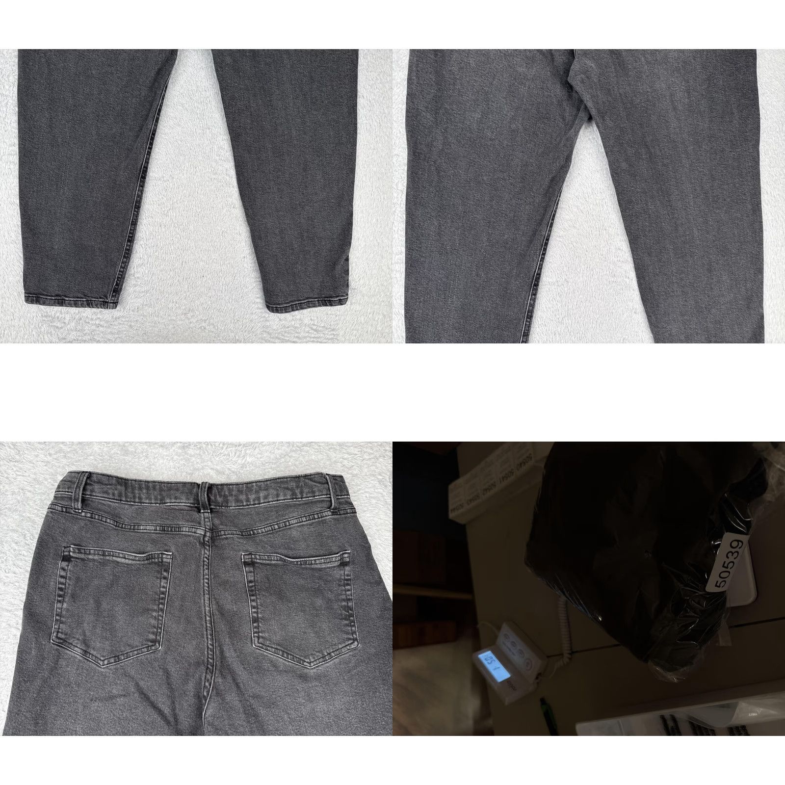 Vintage Wild Fable Jeans Womens 16 Black Gray Wash Straight Leg Stretch Denim 5 Pocket Size 38" / US 16 / IT 52 - 10 Thumbnail