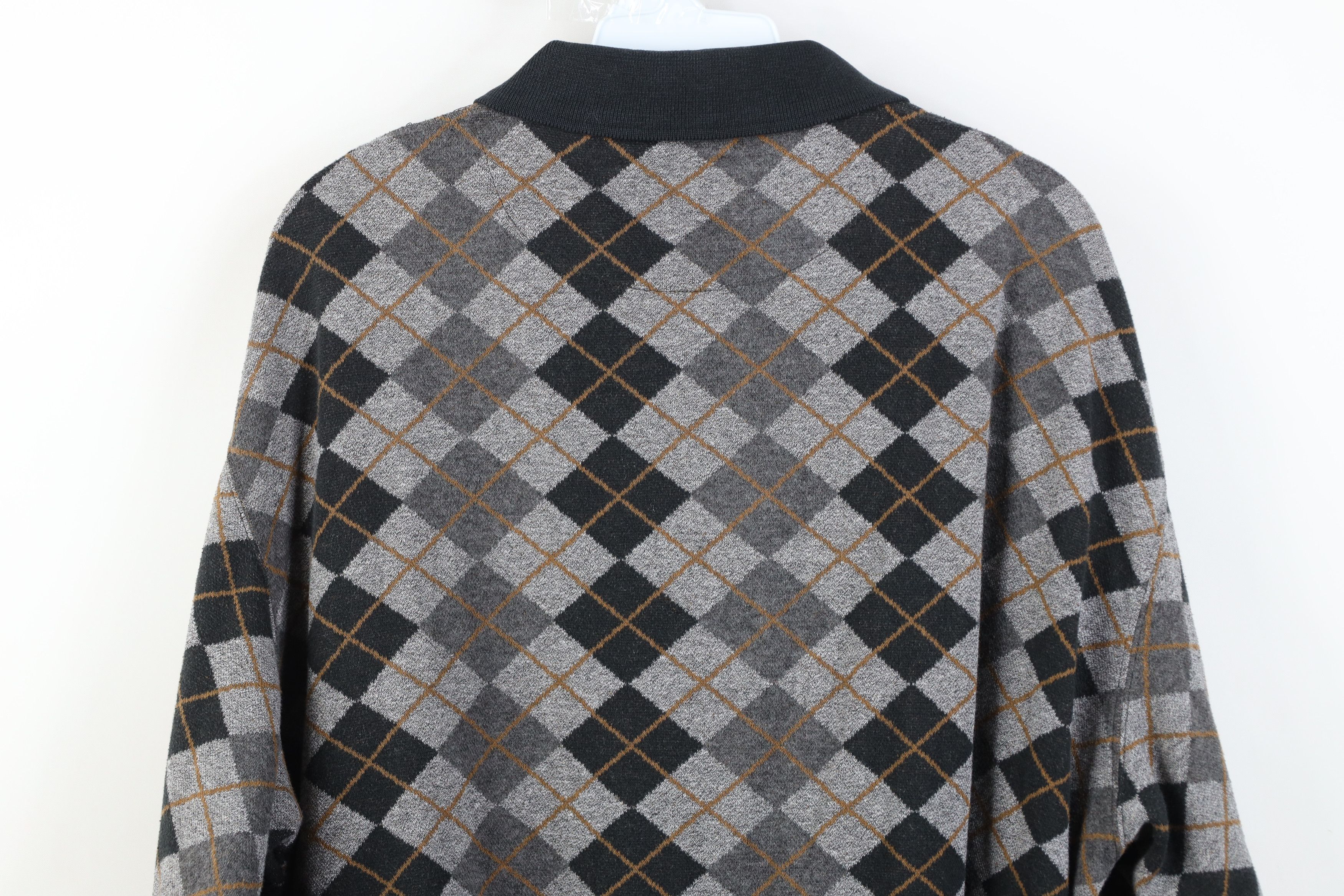 Vintage Vintage 90s Streetwear Knit Long Sleeve Golf Polo Shirt Size US XL / EU 56 / 4 - 10 Thumbnail