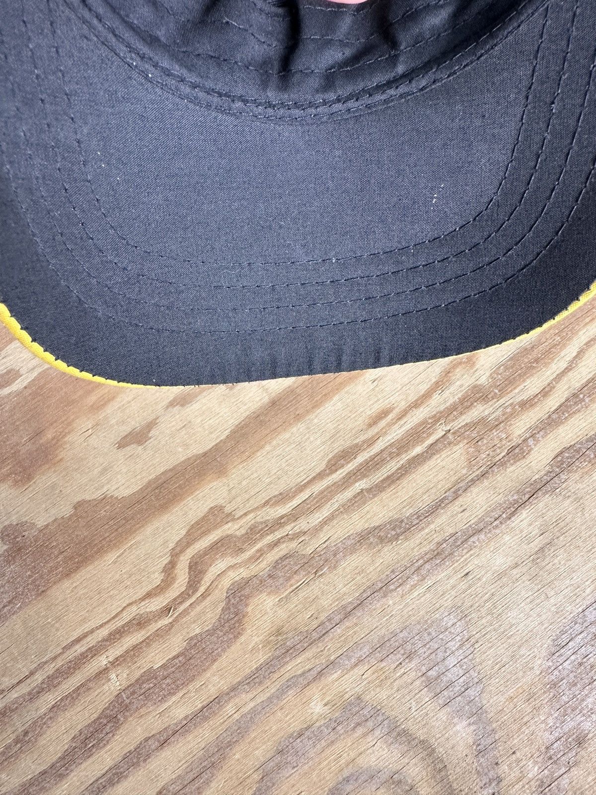 Designer Black/ Yellow Yunnis Adjustable Visor Hat Cap Size ONE SIZE - 6 Thumbnail