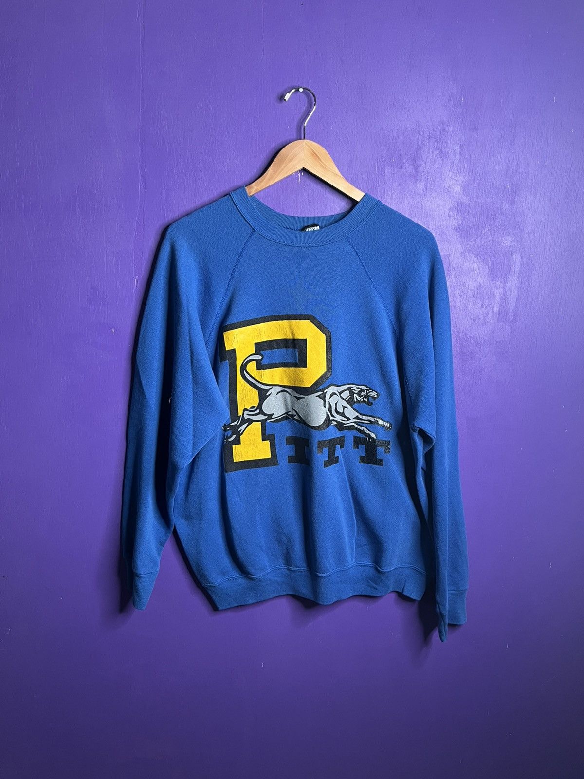 Vintage Vintage 80s Pitt panthers big logo crewneck Size US L / EU 52-54 / 3 - 1 Thumbnail