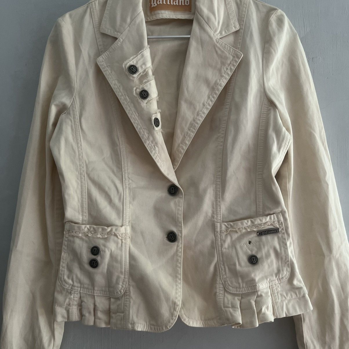 John Galliano Vintage John Galliano pleated ruffle jacket Size S / US 4 / IT 40 - 2 Thumbnail