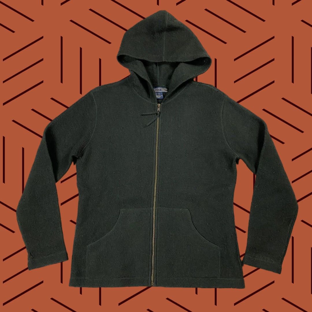 Vintage VINTAGE HERMAN GEIST WOOL HOODIE FULL ZIP GREEN SIZE SMALL S Size S / US 4 / IT 40 - 1 Thumbnail