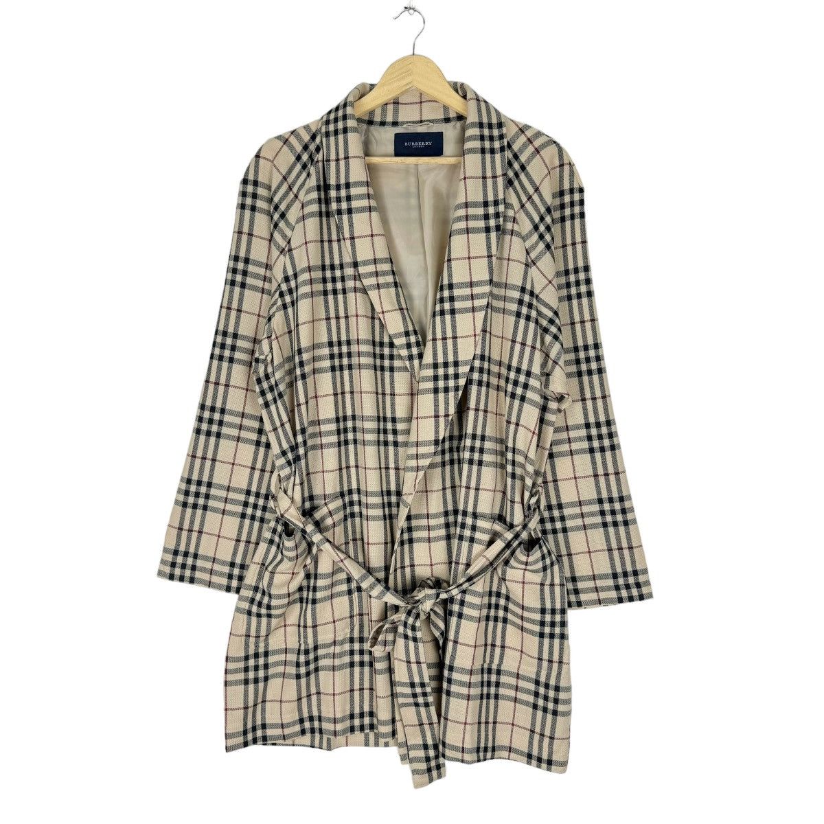 🔥BURBERRY LONDON NOVA CHECK ROBE JACKET