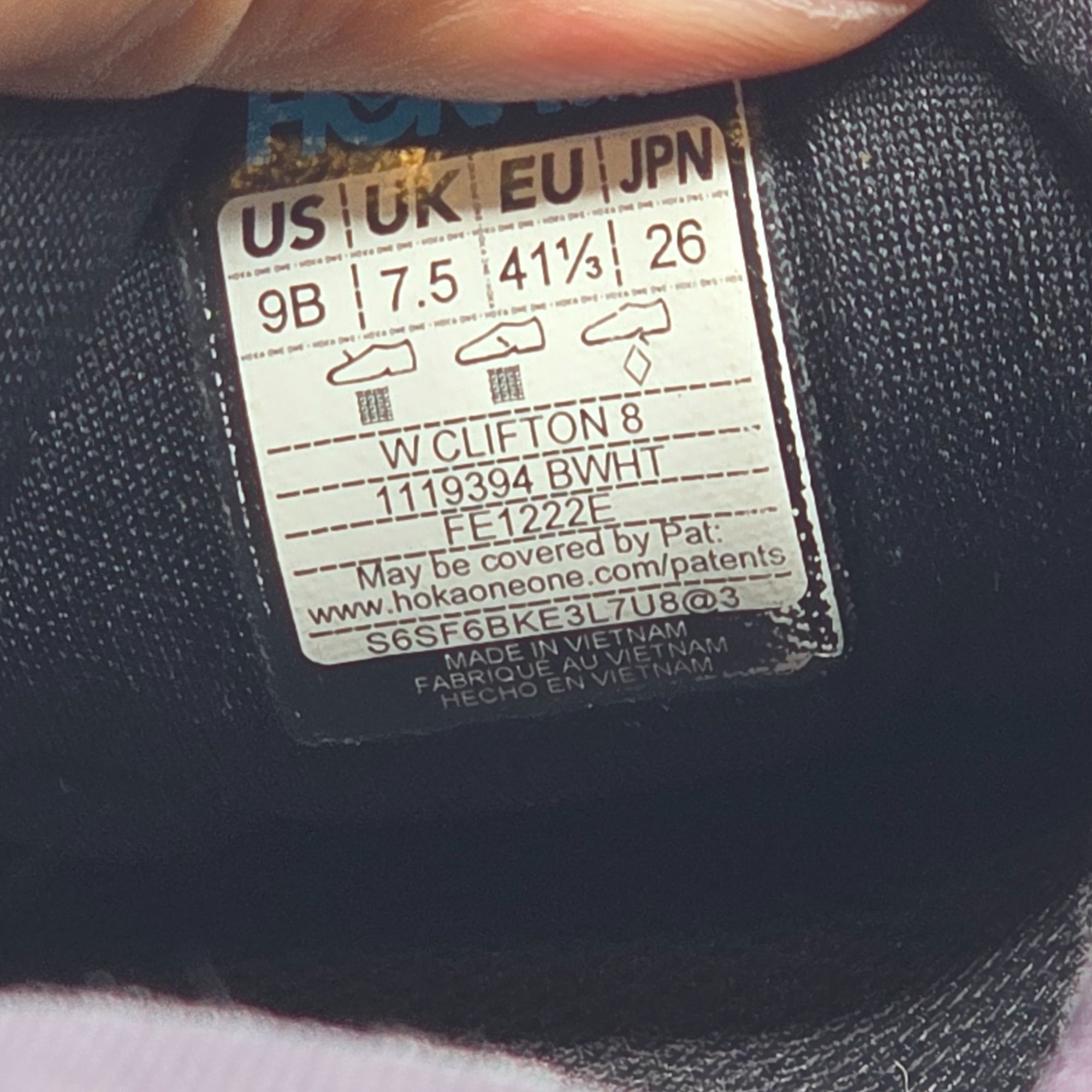 Hoka Hoka One One Clifton 8 Womens 9 B Black Athletic Shoes Runni Size US 9 / IT 39 - 6 Thumbnail