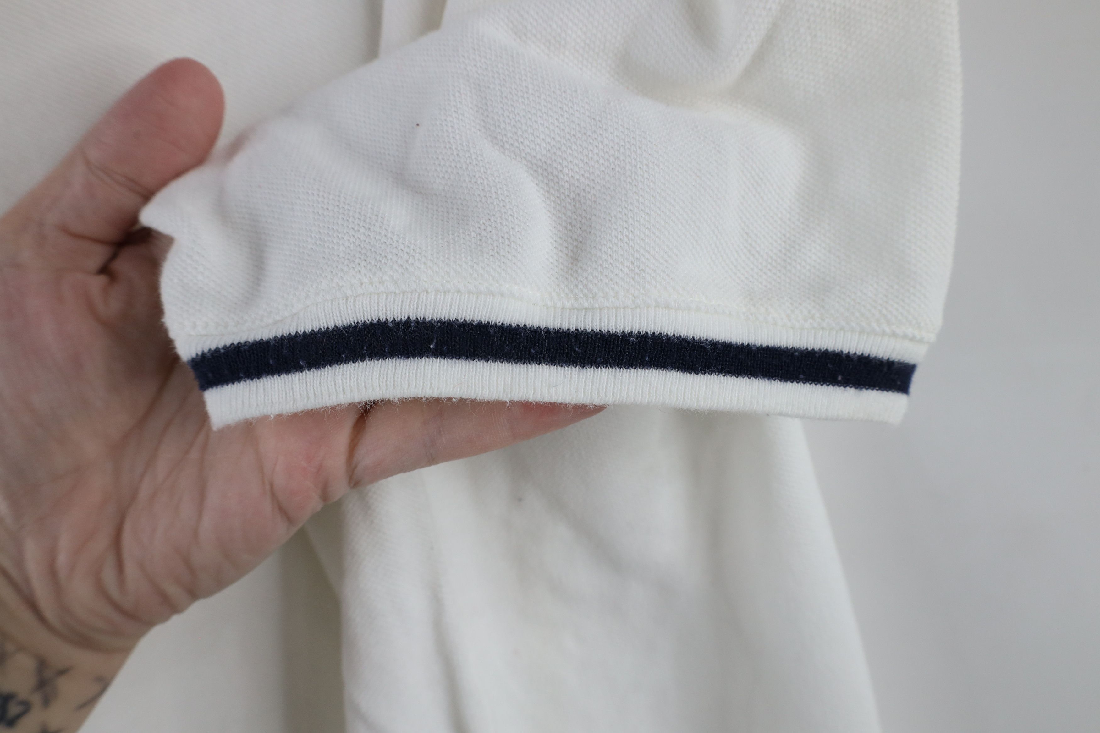 Ralph Lauren × Vintage Vintage 90s Ralph Lauren Cotton Ringer V-Neck T-Shirt White Size US L / EU 52-54 / 3 - 9 Thumbnail