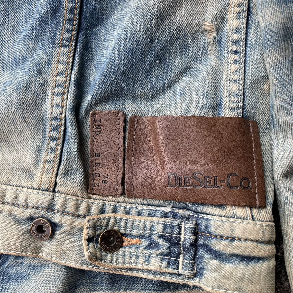 Diesel VINTAGE DIESEL LEATHER PILE BLANKET LINED DENIM JACKET Size US S / EU 44-46 / 1 - 12 Thumbnail