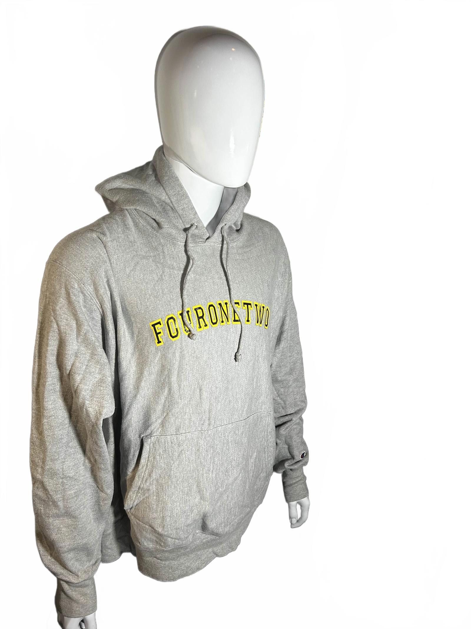 Champion Vintage FourOneTwo Grey Hoodie Yellow Logo XL Size US XL / EU 56 / 4 - 2 Thumbnail