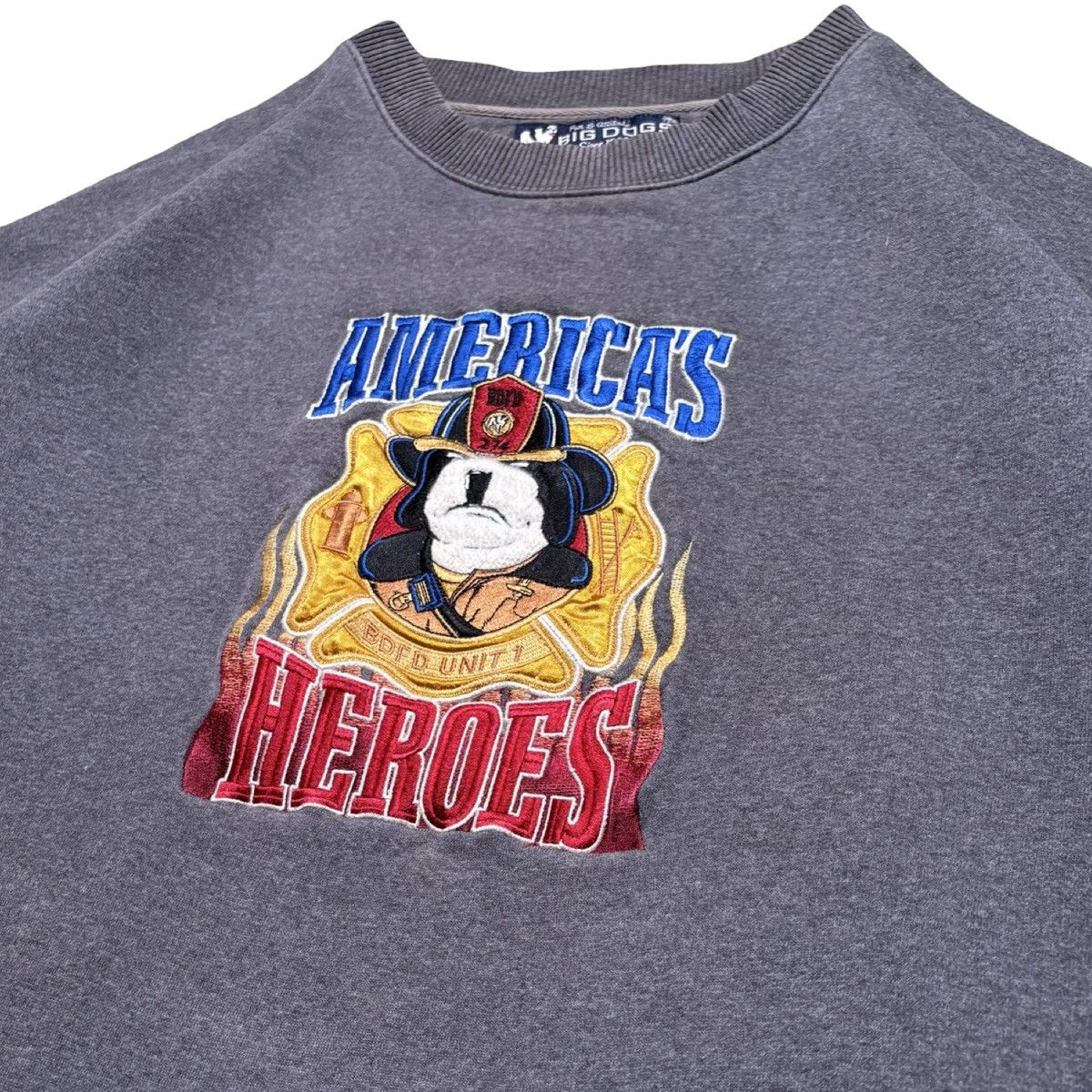 Big Dogs Vintage Big Dogs America’s Heroes Firefighter Sweatshirt L Size US L / EU 52-54 / 3 - 2 Thumbnail