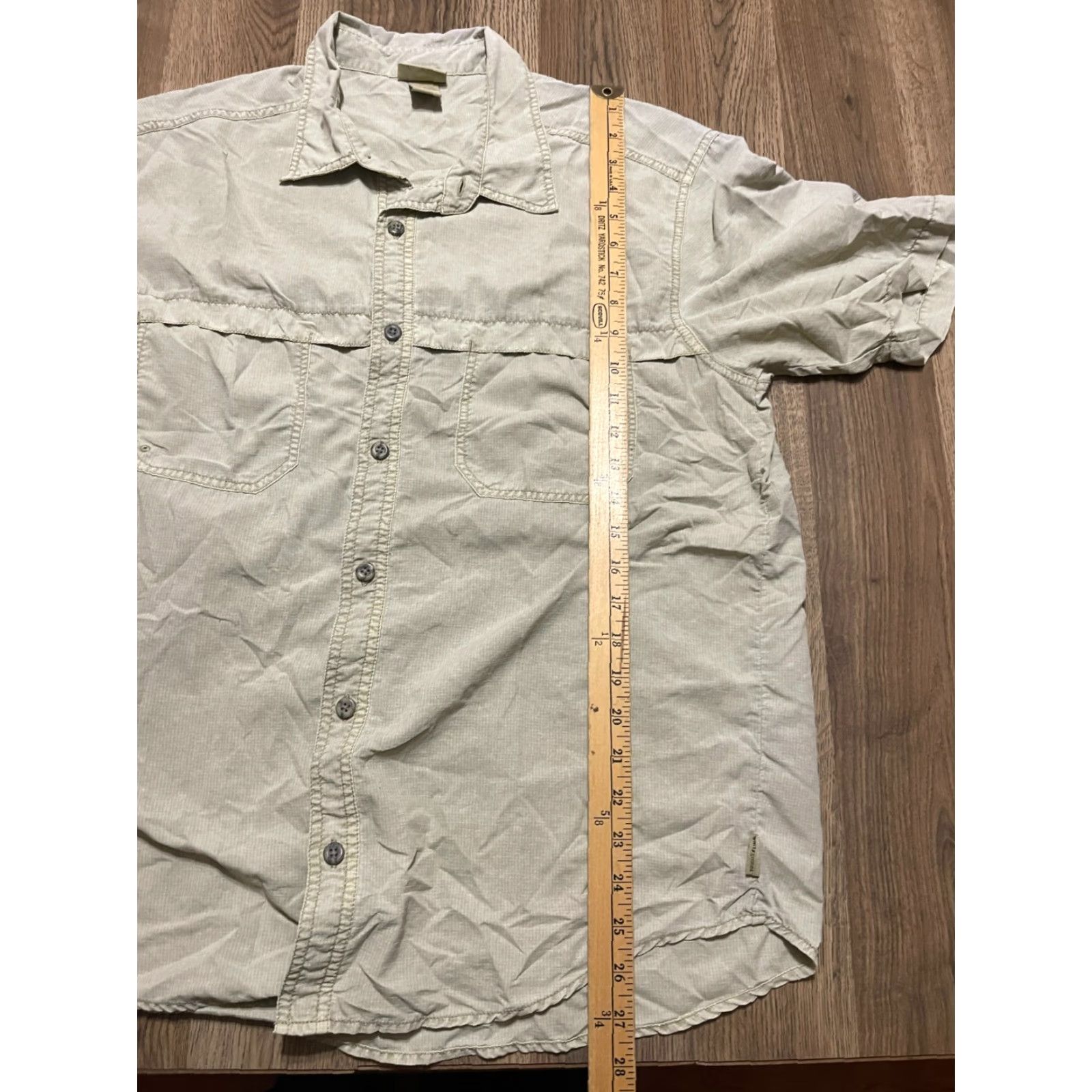 Vintage White Sierra Shirt Men M Brown Button-Up Short Sleeve Pockets Casual Regular Vintage: No (adapt to rules) Size US M / EU 48-50 / 2 - 6 Thumbnail