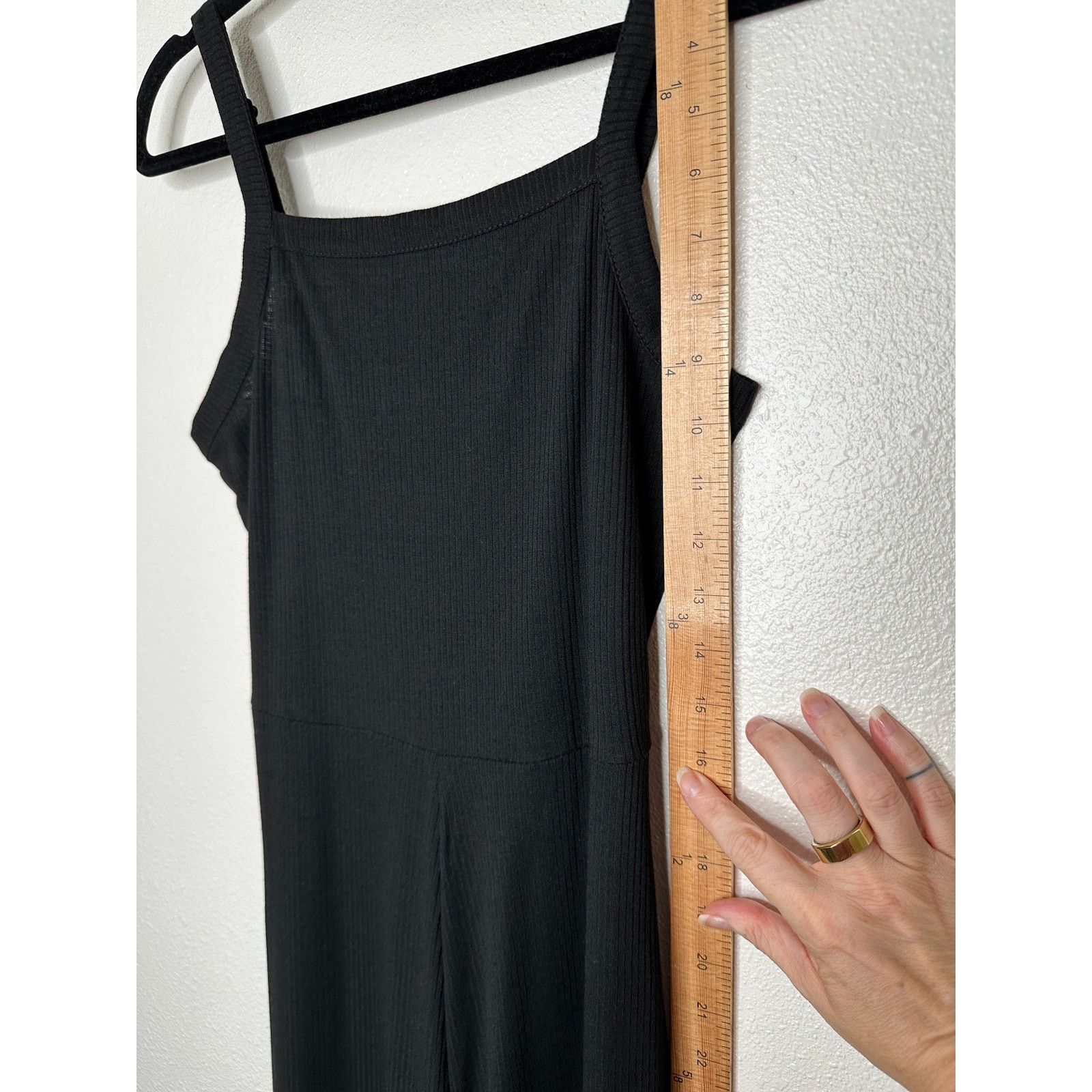 Cotton On NWT Cotton On The Valerie Strappy Black Wide Leg Jumpsuit S Size 27" / US 4 / IT 40 - 12 Thumbnail