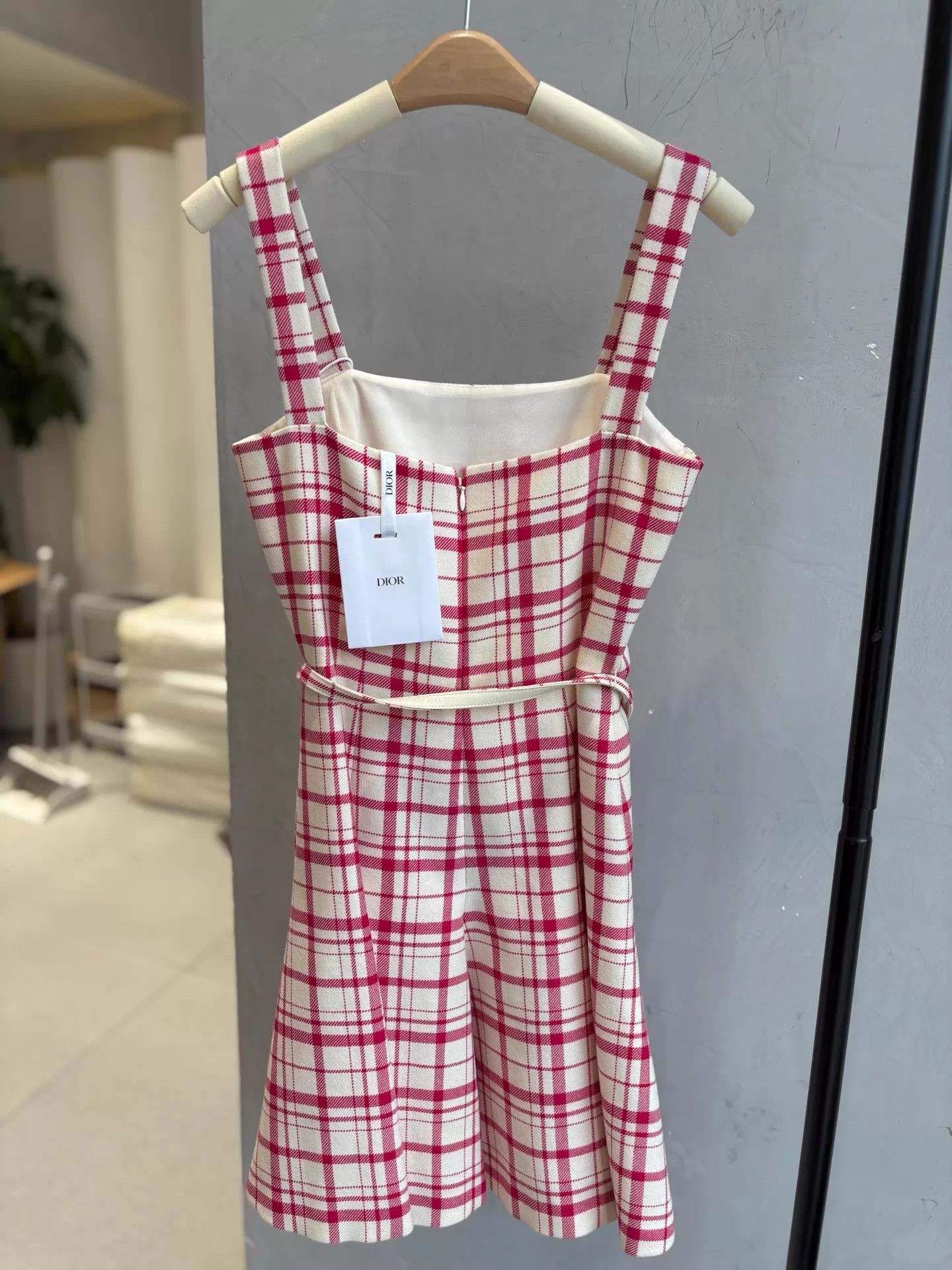 Dior Dior Valentine's Pink Checkered Cami Dress 34 Size XS / US 0-2 / IT 36-38 - 4 Thumbnail