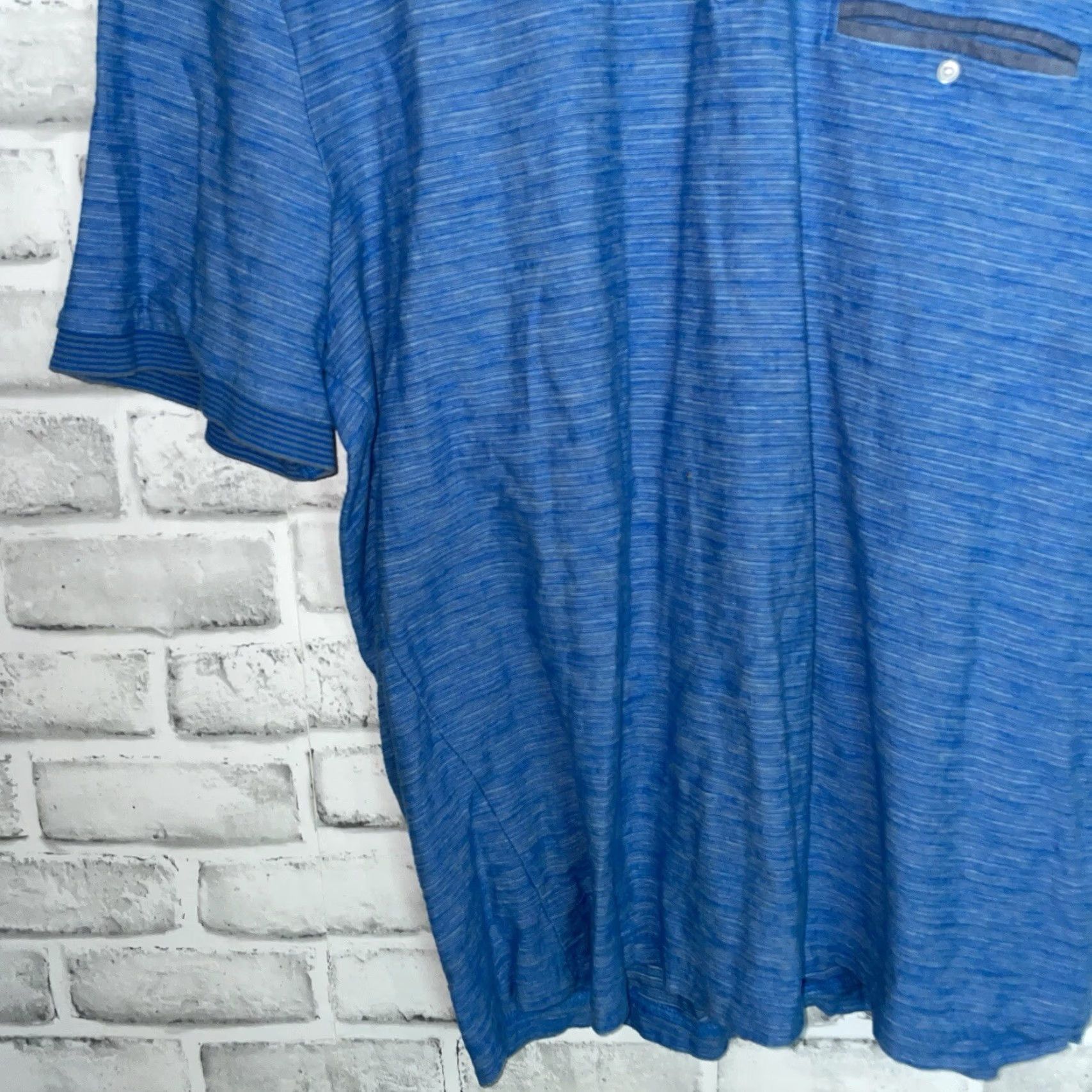 Vintage PENGUIN Heritage Polo Shirt Men's Slim Fit Blue Pocket Polo XXL Adult Blue Pocket Polo Shirt Mens 2XL Slim Fit Clothing Size US XXL / EU 58 / 5 - 3 Thumbnail
