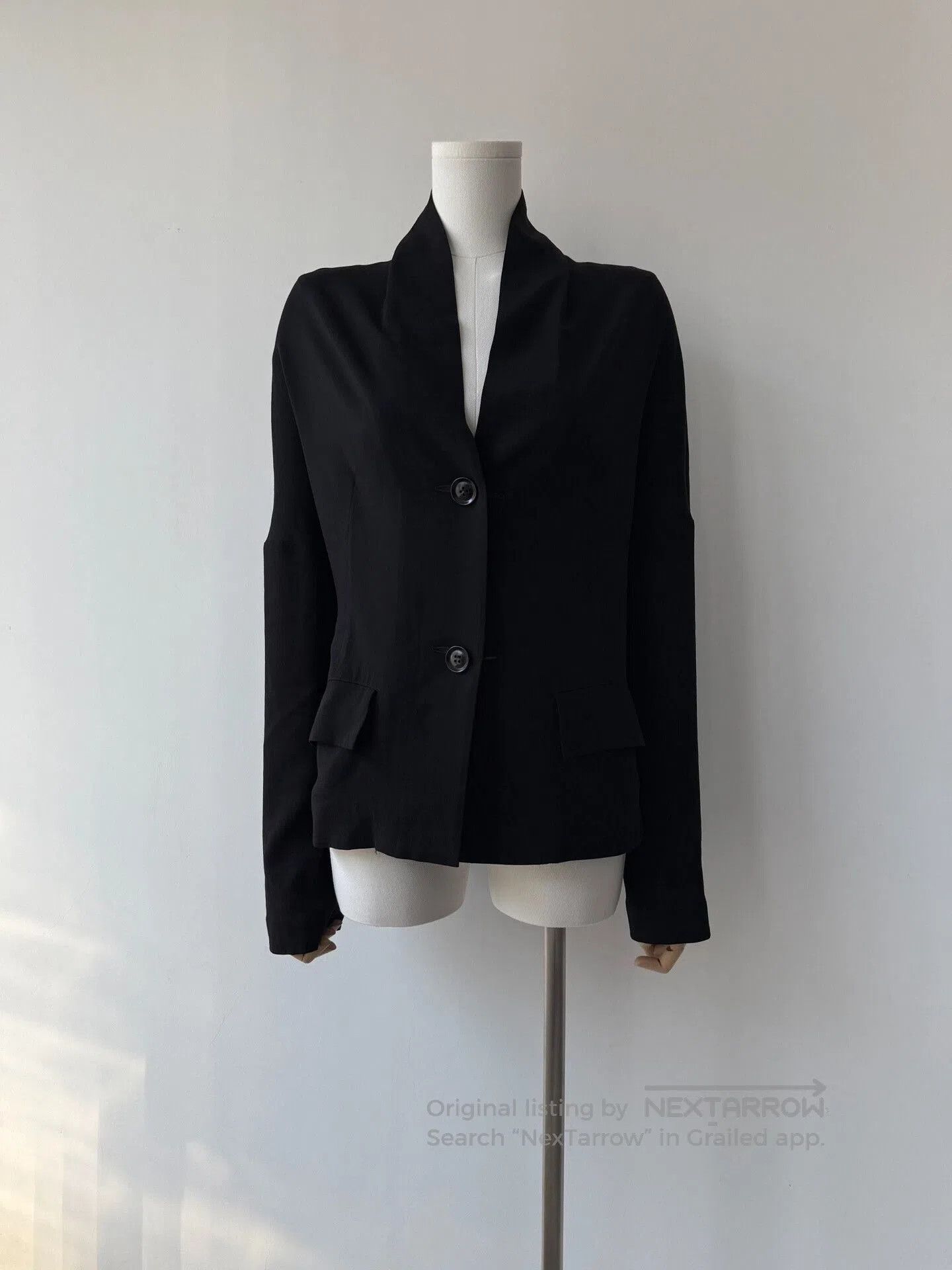 Yohji Yamamoto Yohji Yamamoto Noir Minimalist Wool Jacket. Size US M / EU 48-50 / 2 - 1 Thumbnail
