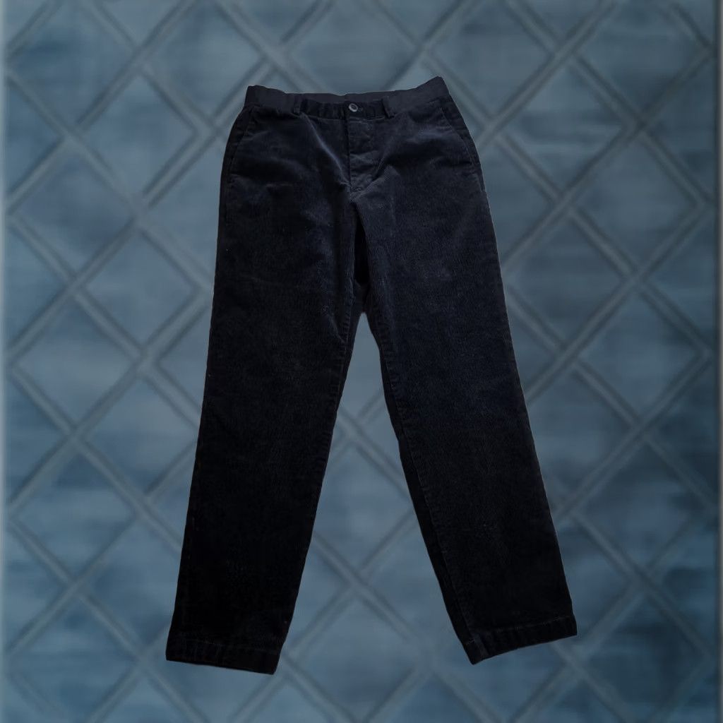Uniqlo Uniqlo Corduroy Jogger Pants Mens S Black Elastic Waist Drawstring Tapered Size US 29 - 1 Thumbnail