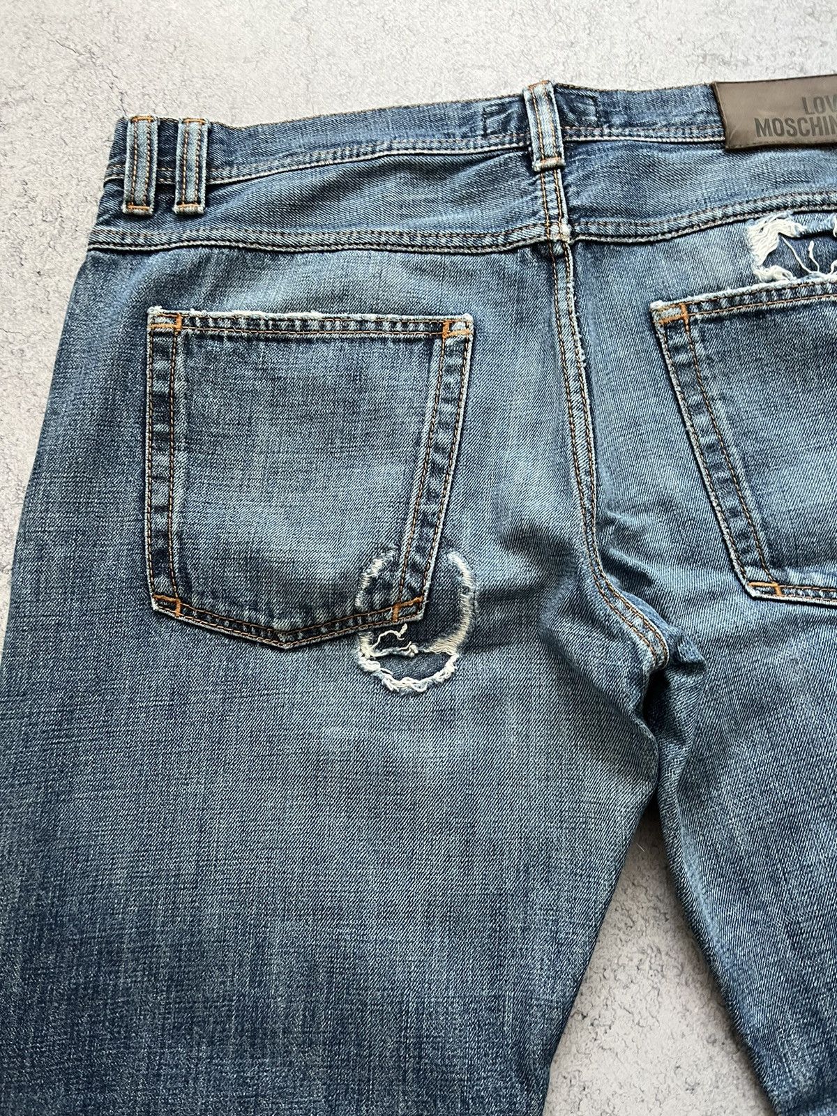 Moschino Vintage Love Moschino Jeans Distressed Denim Pants 00s Size US 38 / EU 54 - 15 Thumbnail