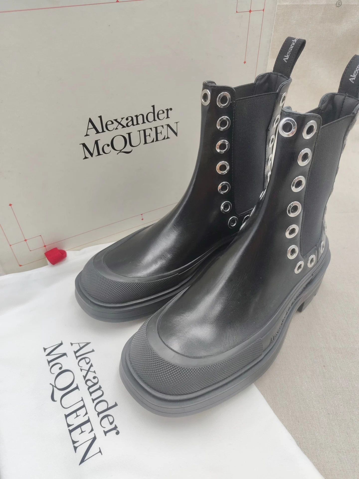 Alexander McQueen AMQ high-top combat boots platform men 40-43 Size US 7 / EU 40 - 1 Thumbnail