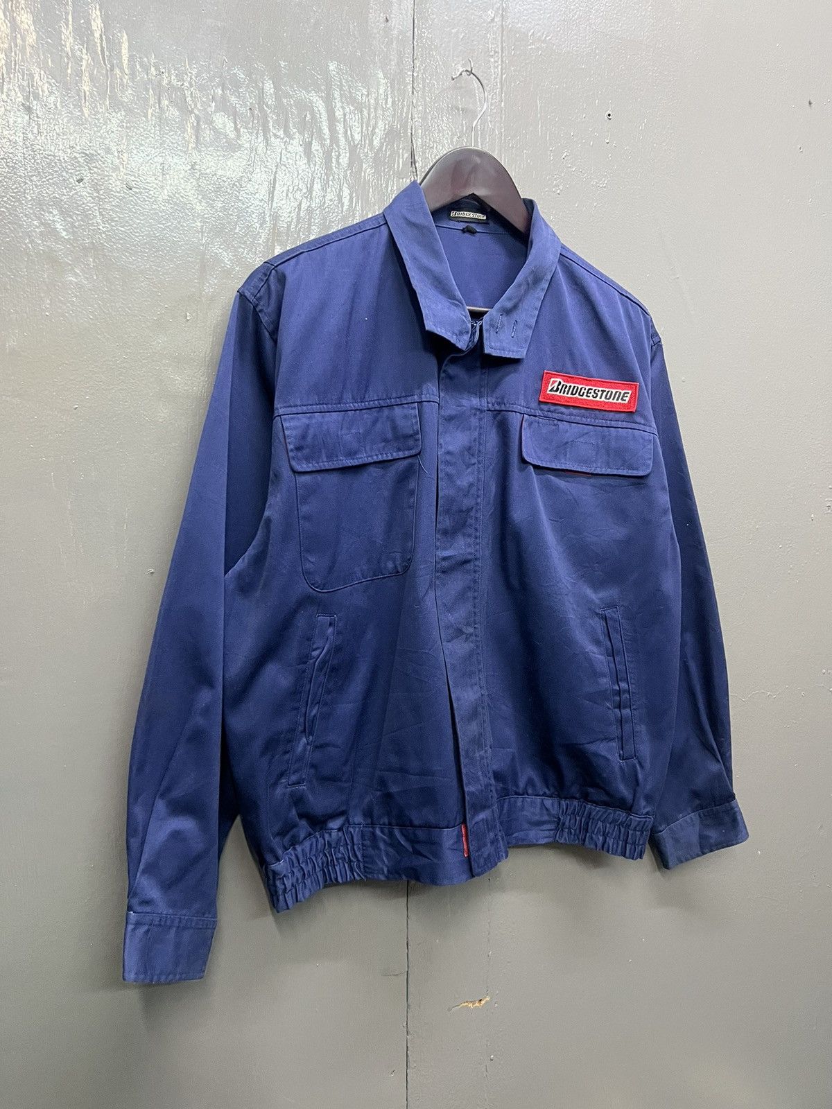 Japanese Brand Bridgestone Workwear Zipper Jacket Size US L / EU 52-54 / 3 - 4 Thumbnail
