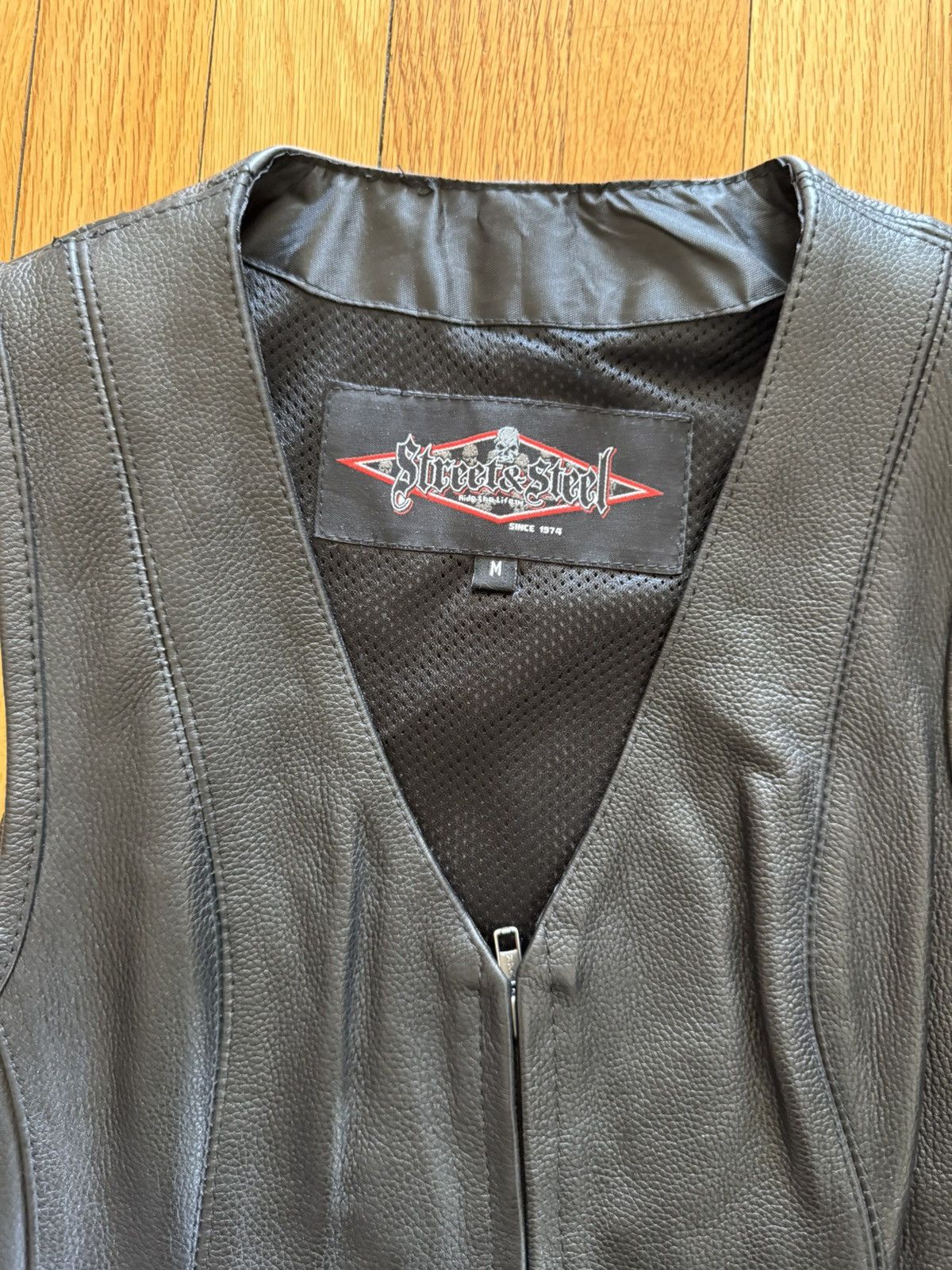 Vintage Vintage Leather Motorcycle Vest Chrome Hearts Style Size US M / EU 48-50 / 2 - 4 Thumbnail