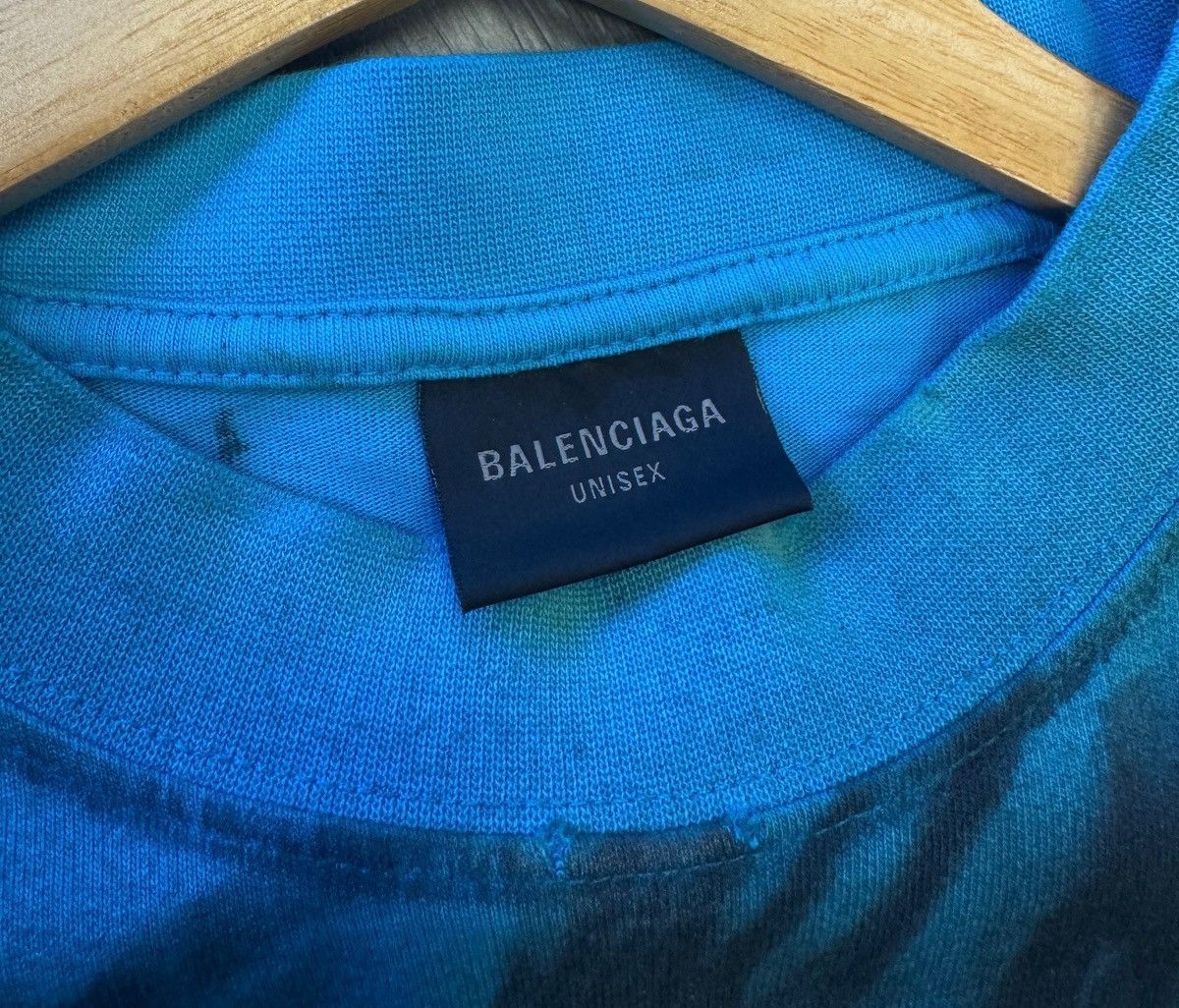 Balenciaga Balenciaga Blue Skater Tee Size US XXL / EU 58 / 5 - 2 Thumbnail