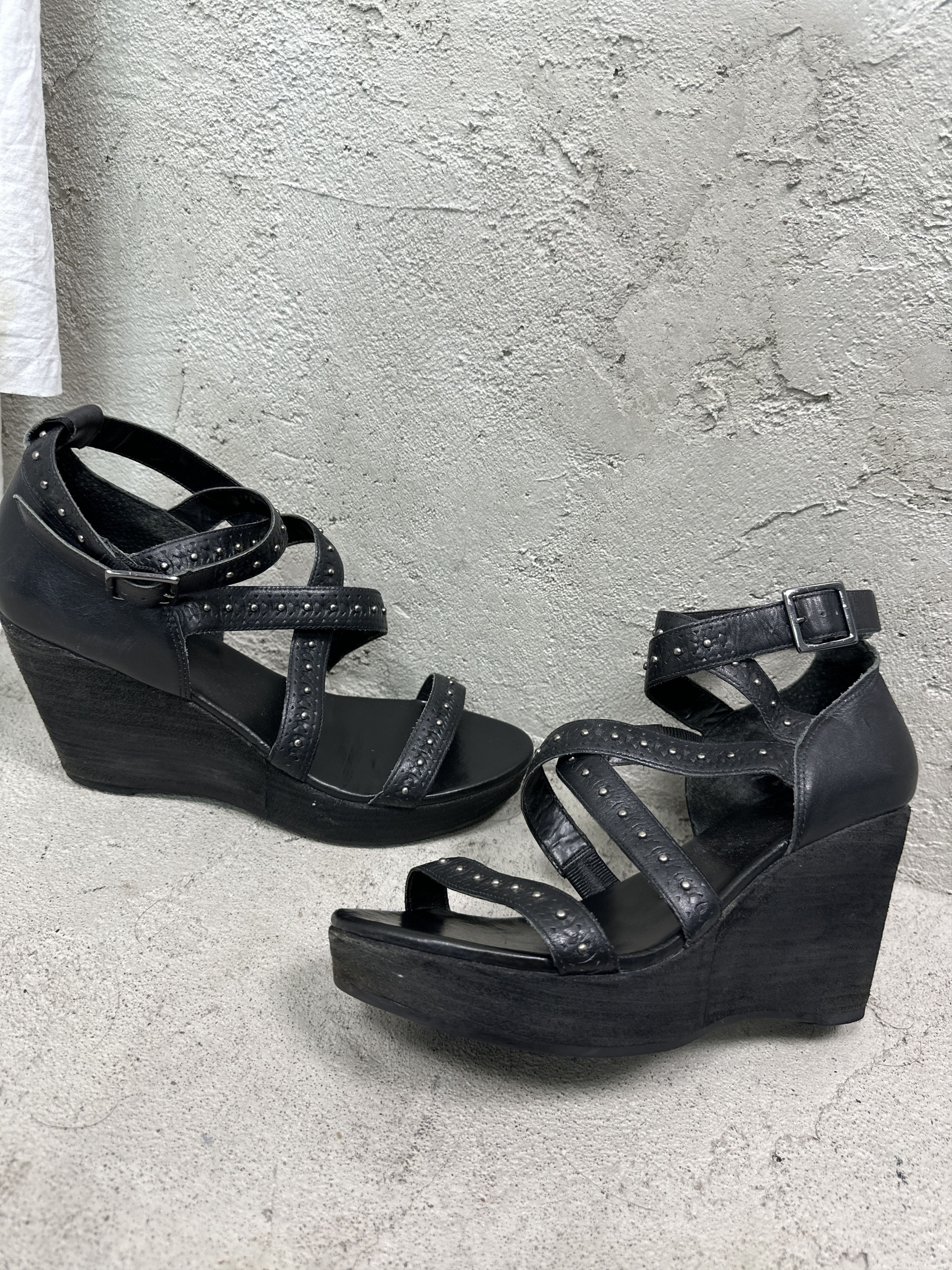 Vintage Vintage Wrapped Studded Faith by El Dantes Platforms Y2K Size US 8 / IT 38 - 1 Thumbnail